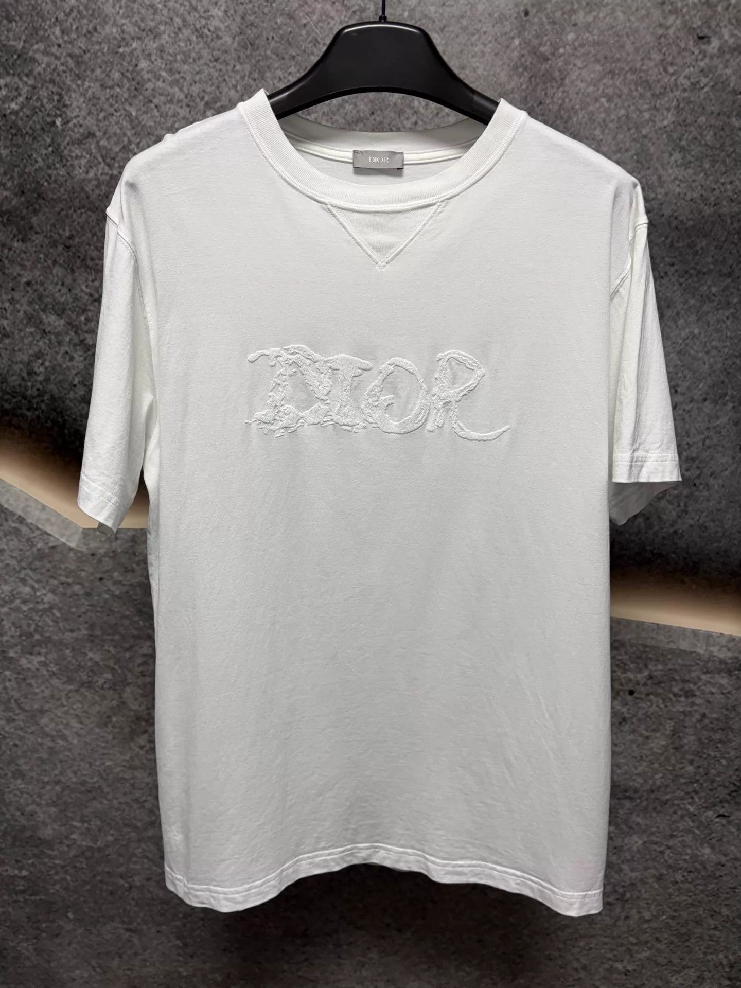 Dior White Short Sleeve Embroidered T-Shirt Size US M / EU 48-50 / 2 - 1 Thumbnail