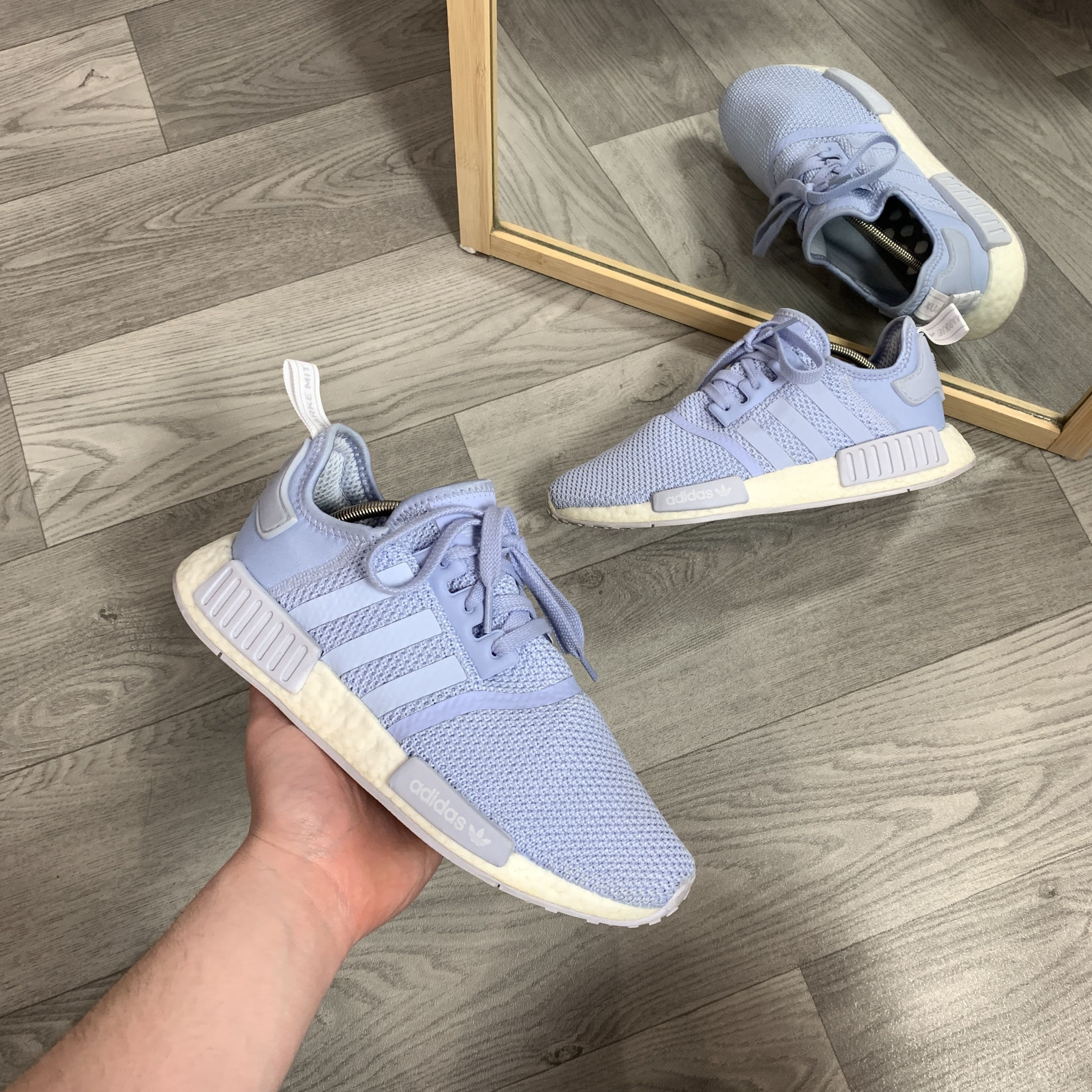 Adidas Adidas NMD_R1 Aero Blue Boost Women's Low Top Sneakers Boots Size US 8.5 / IT 38.5 - 2 Thumbnail