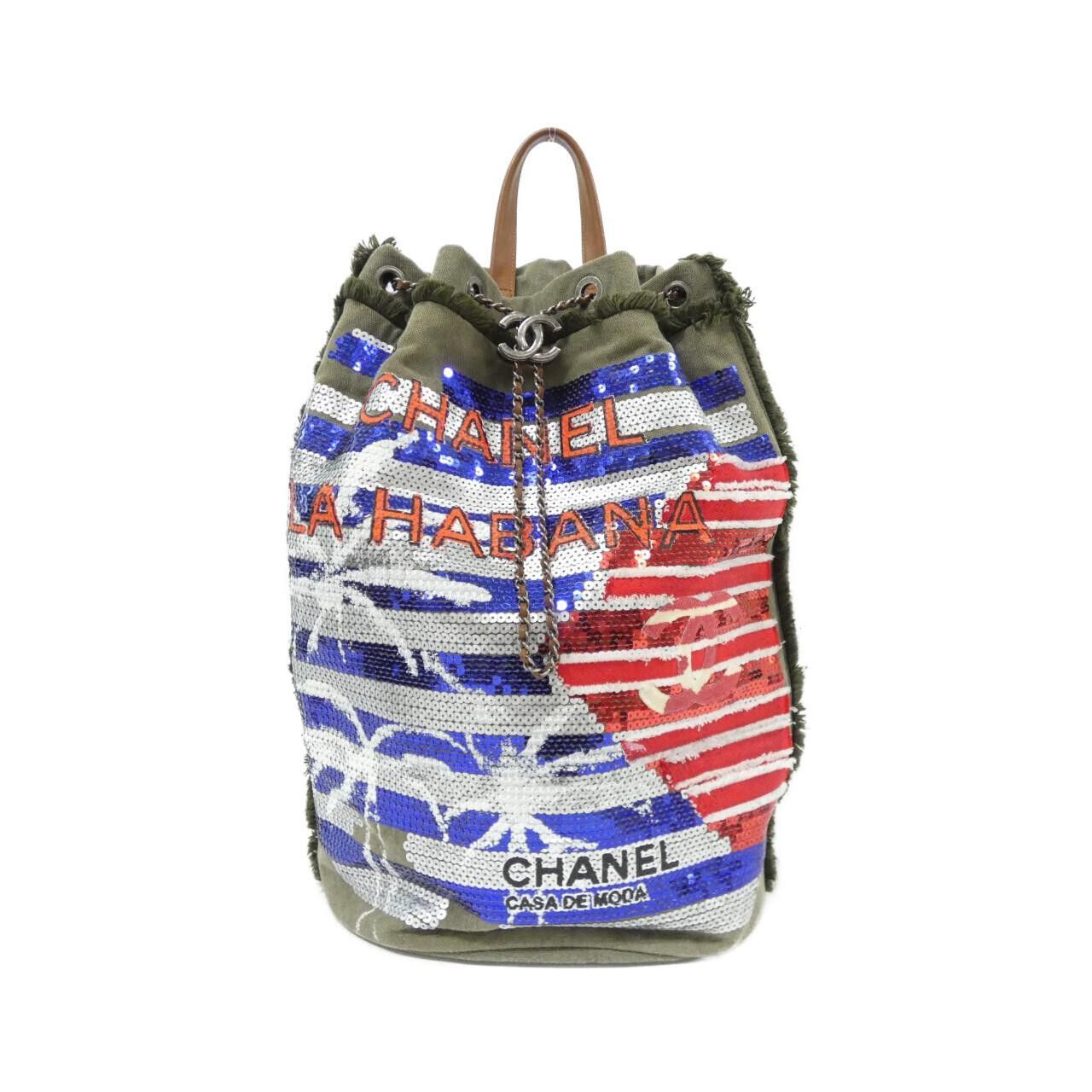 Chanel Chanel Chanel Canvas Sequin Backpack Textile Backpack DUTY FREE for USA Size ONE SIZE - 1 Thumbnail