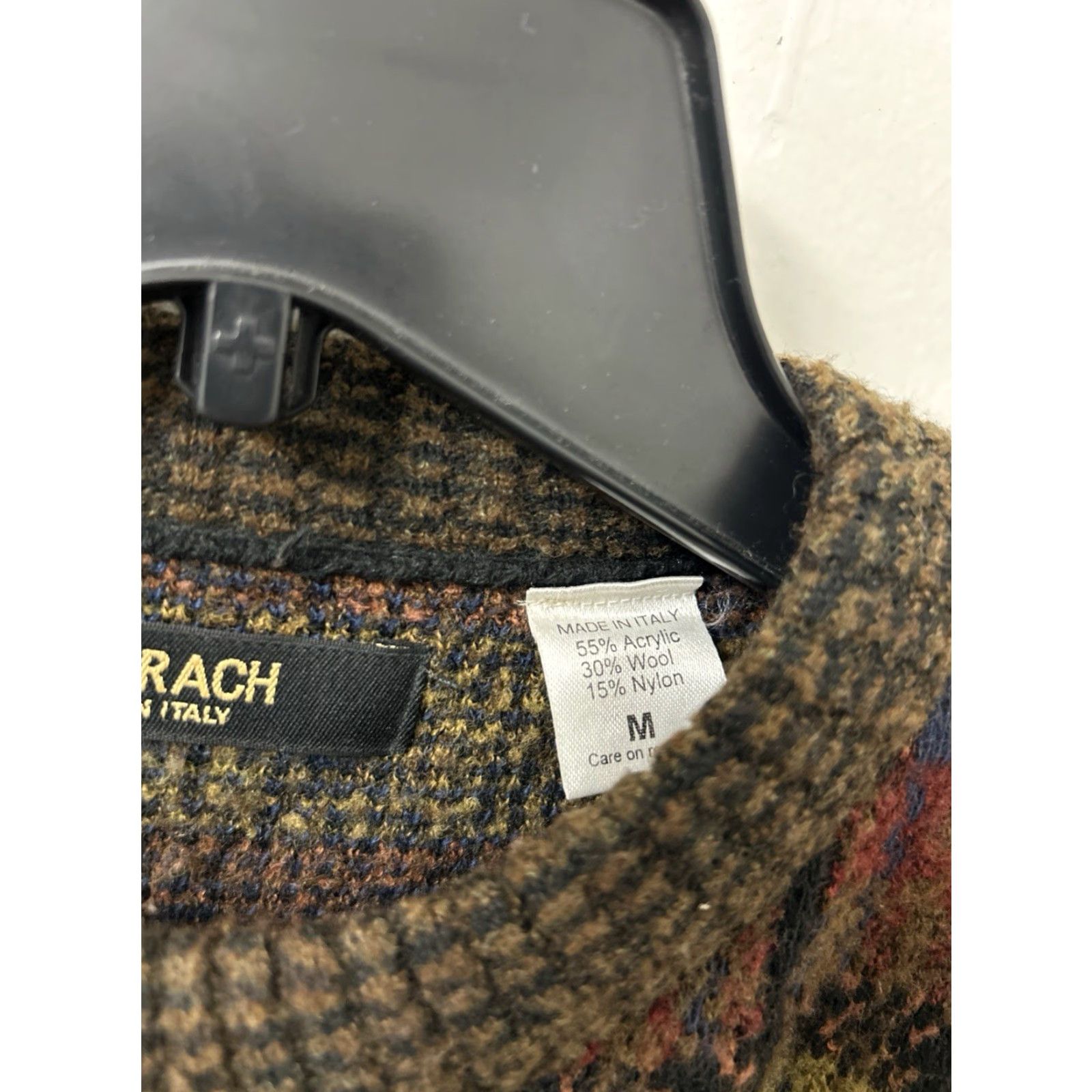 Vintage VINTAGE Bachrach Wool Sweater Mens M Brown Plaid Knit Crewneck Pullover Size US M / EU 48-50 / 2 - 6 Thumbnail