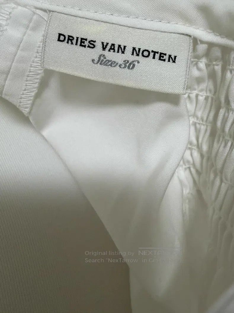 Dries Van Noten Dries Van Noten White Cotton Ruched Top Size M / US 6-8 / IT 42-44 - 7 Thumbnail