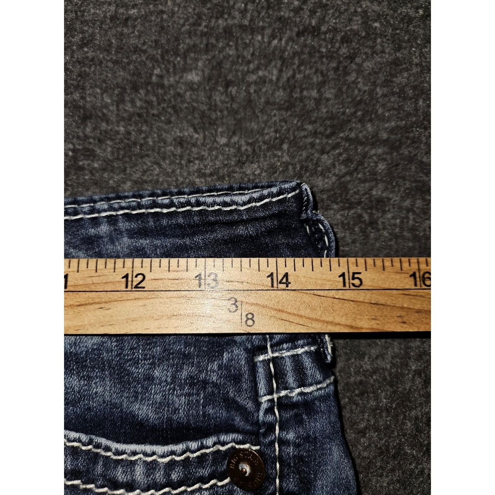 Denime VINTAGE Big Star Liv Shorts Womens 26 Blue Distressed Denim Frayed Cut-Off Raw Hem Summer Casual Pockets Logo 4 Inseam Size 26" / US 2 / IT 38 - 4 Thumbnail
