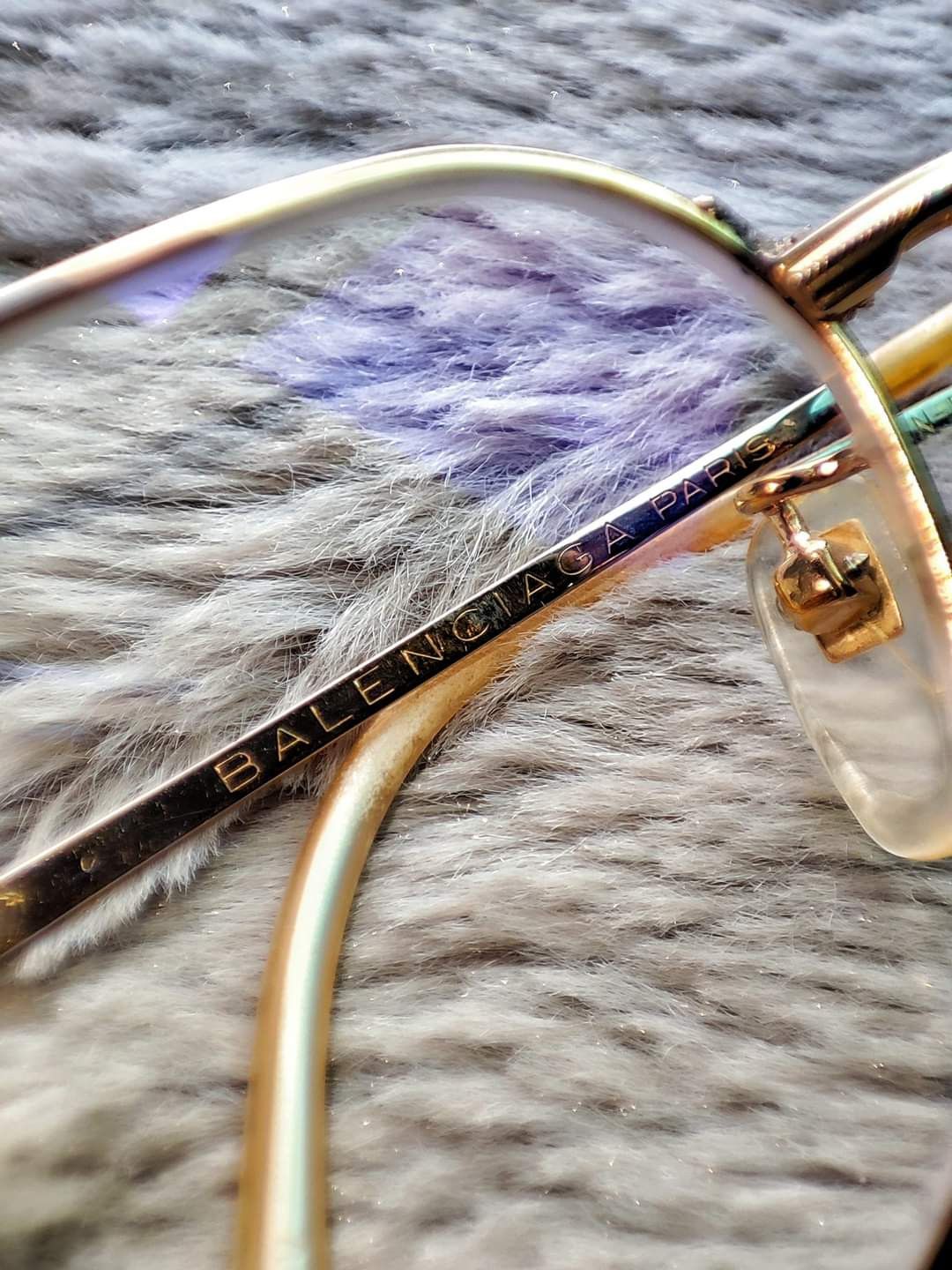Vintage old Balenciaga Titan-P frame glasses