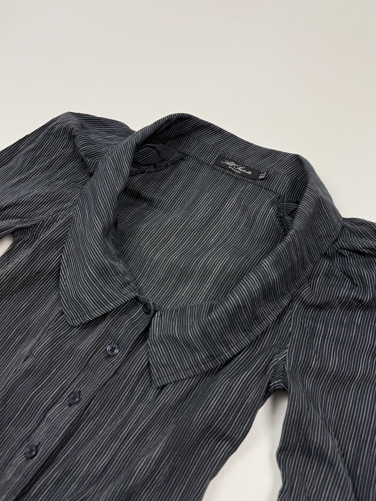 Allsaints Allsaints Striped Fitted Button Blouse Victorian Whimsigoth Size XS / US 0-2 / IT 36-38 - 2 Thumbnail