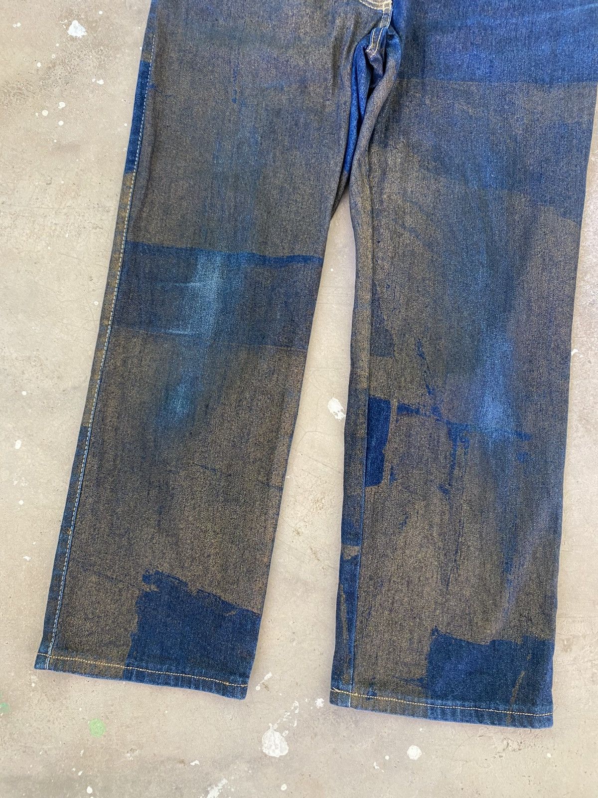 Krizia Uomo Krizia Jeans Cropped Patchwork Wash Denim Size US 30 / EU 46 - 3 Thumbnail