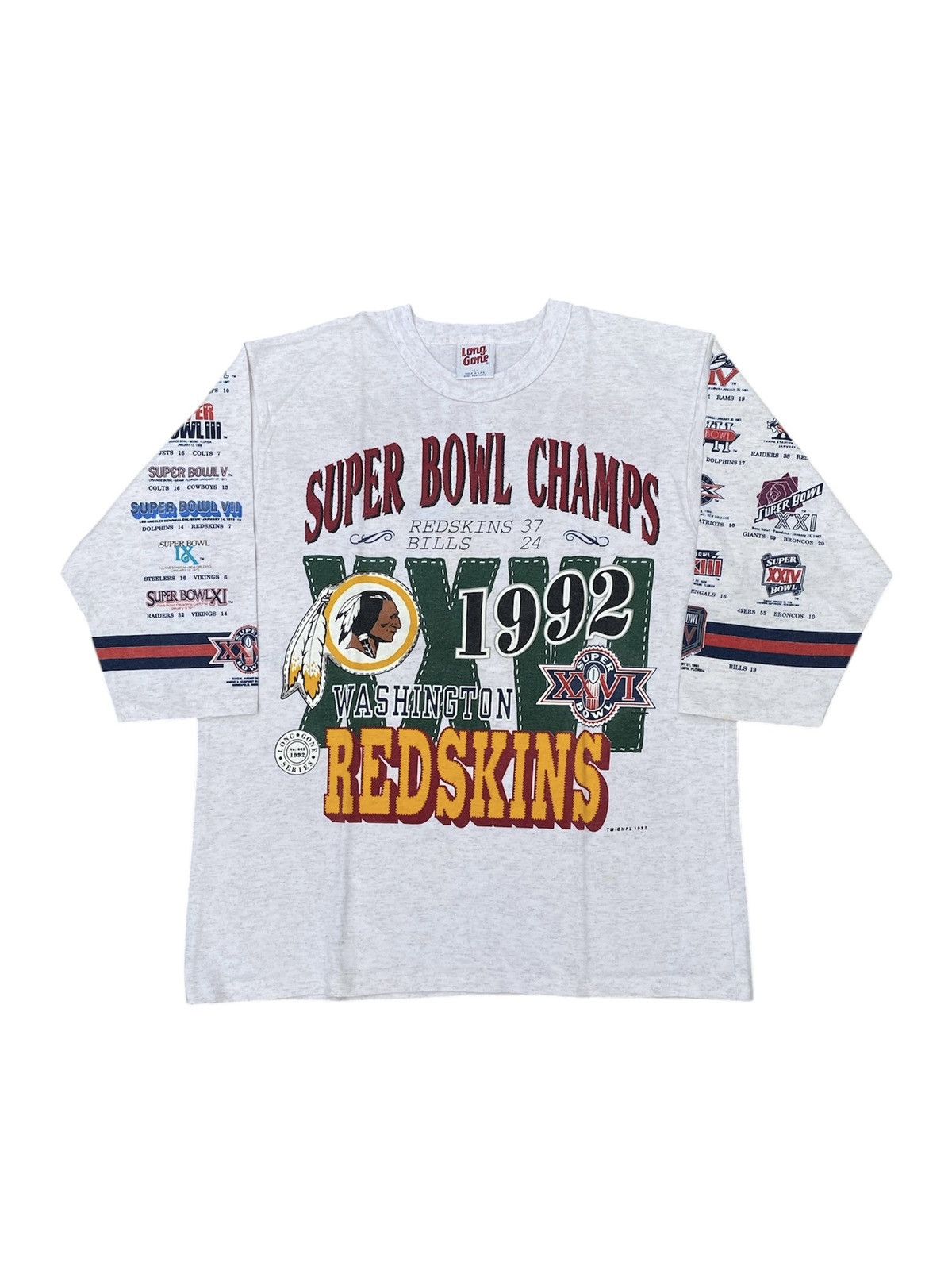 NFL Vintage 90s Long gone Super bowl Redskins tee Size US L / EU 52-54 / 3 - 1 Thumbnail