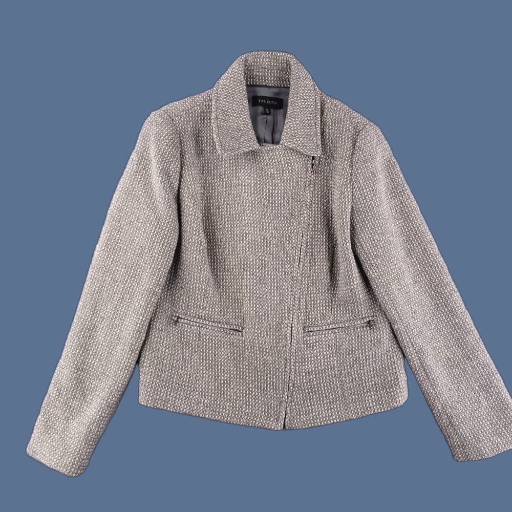Talbots Talbots Coat Womens 10 Wool Knit Zip Casual Multicolor Size L / US 10 / IT 46 - 1 Thumbnail