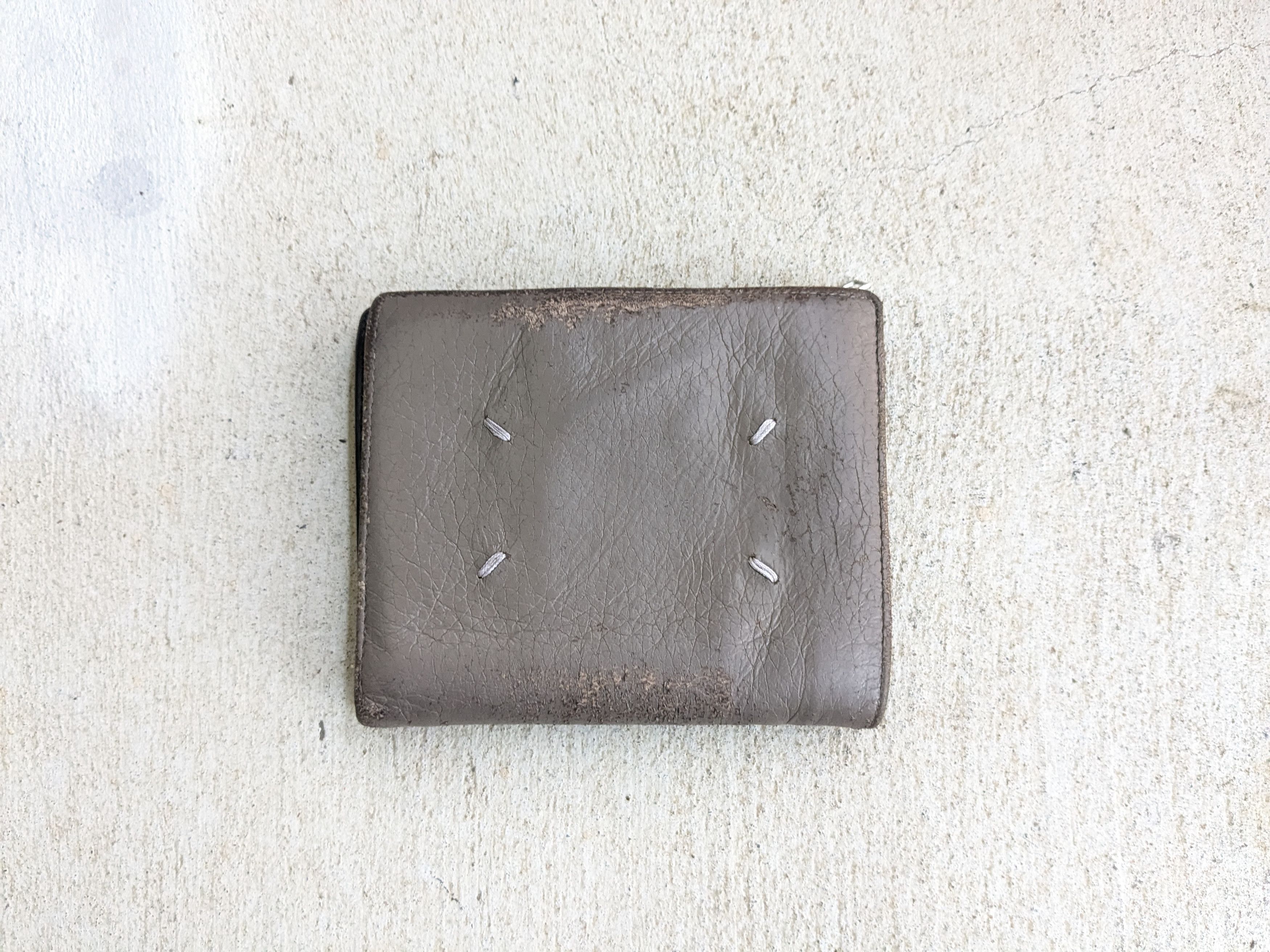 Maison Margiela Maison Margiela Cardholder Wallet Gray Leather Slim Size ONE SIZE - 1 Thumbnail