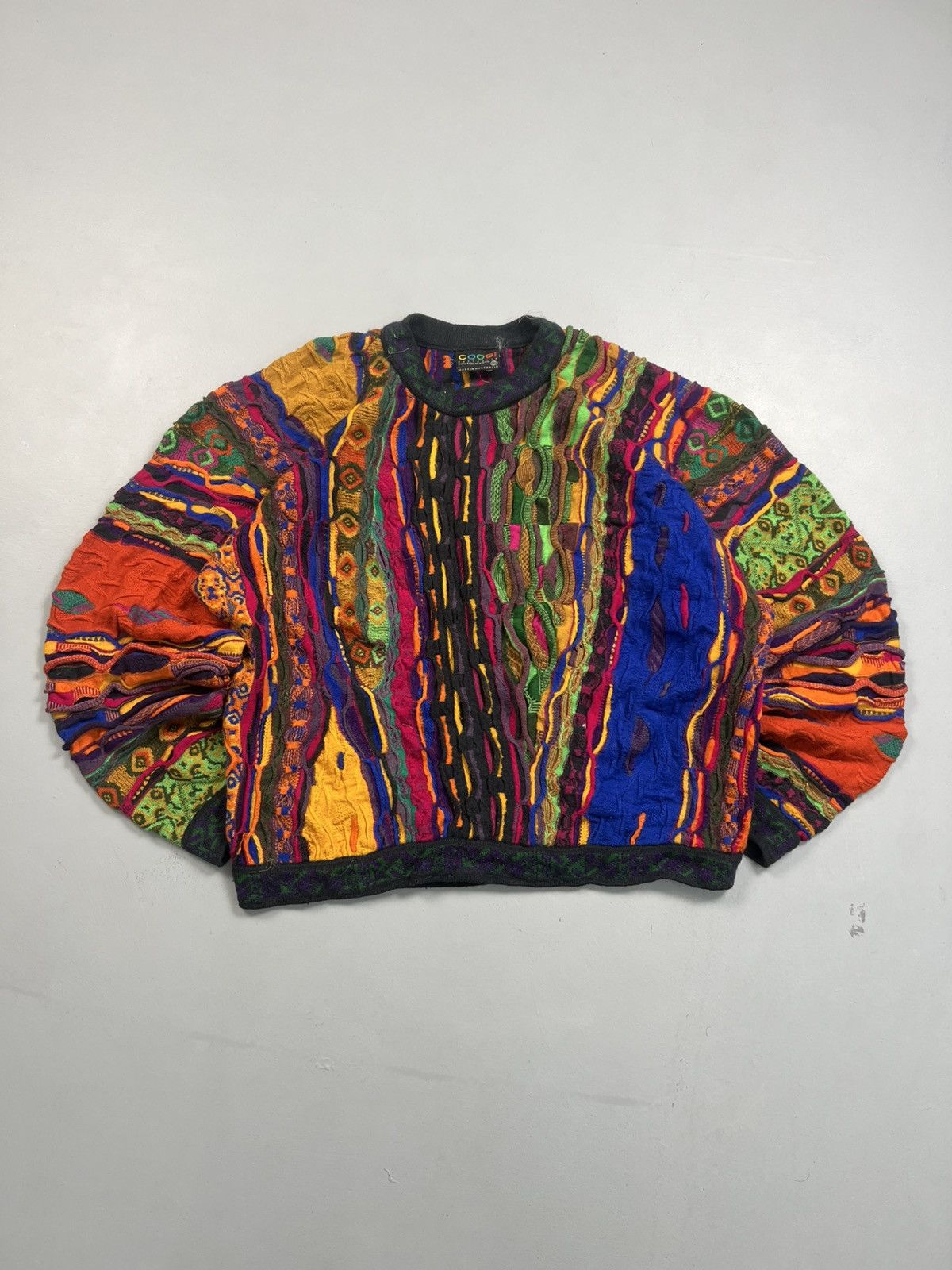 Vintage coogi 3d multicolor knit
