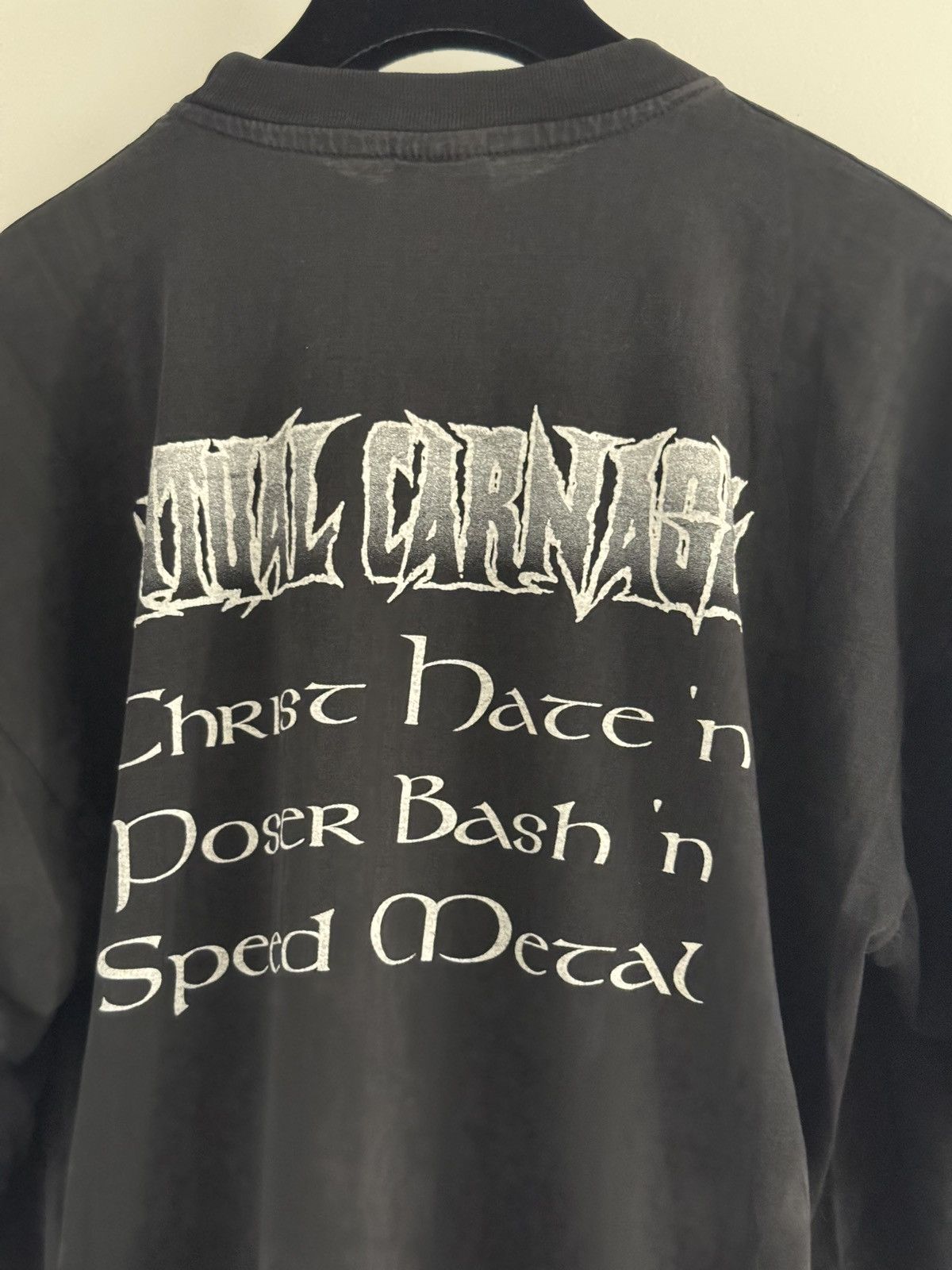 Band Tees *RARE* 90s VINTAGE BAND TEE METAL RITUAL CARNAGE KNIGHT EURO Size US XL / EU 56 / 4 - 5 Thumbnail