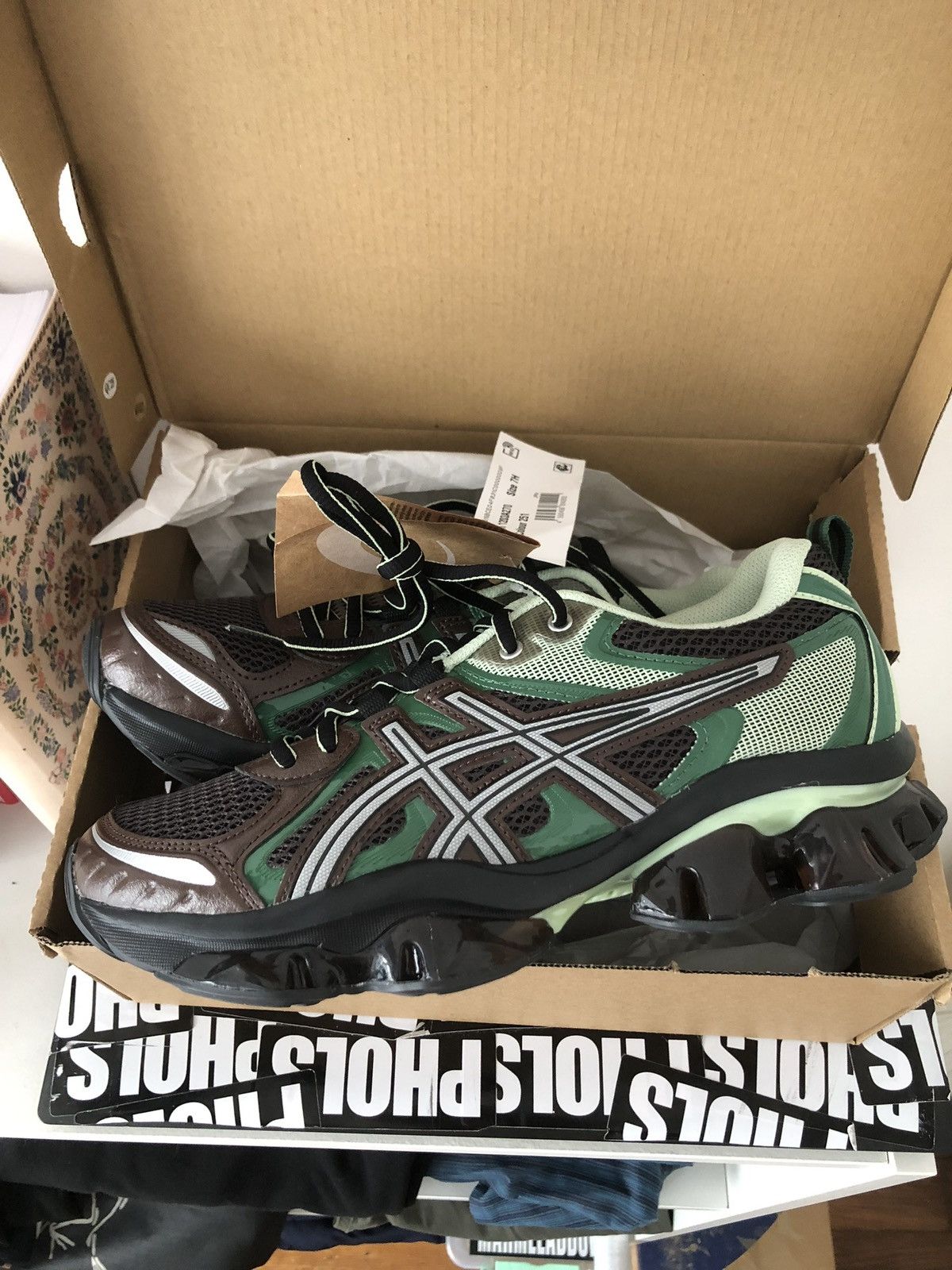 image of Asics Gel-Quantum Kinetic Shoes in Green, Men's (Size 7)