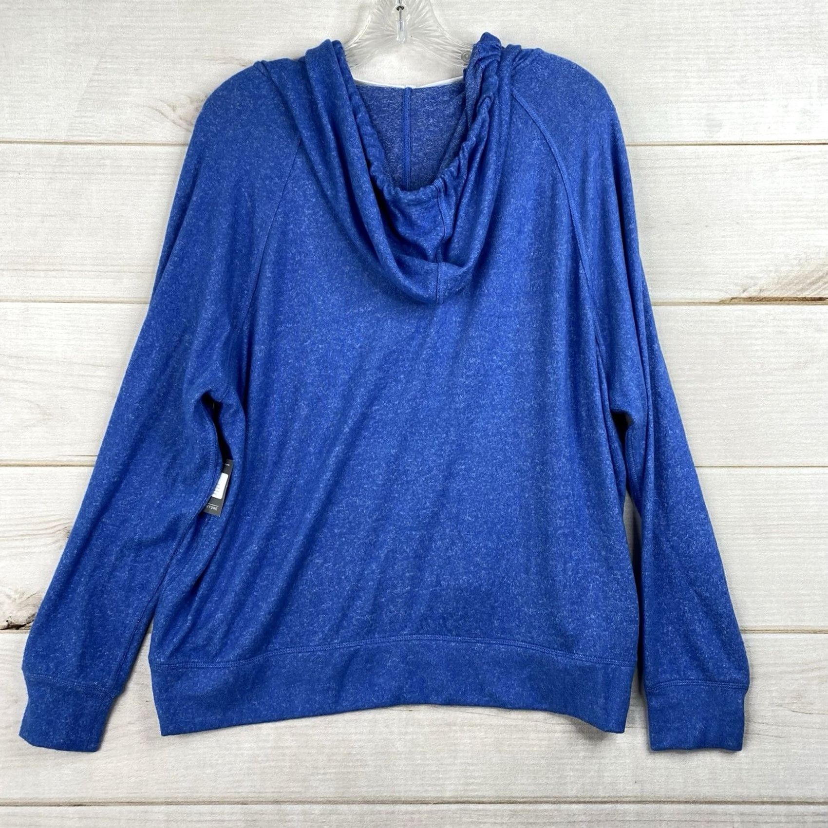 Eddie Bauer Eddie Bauer Womens Hoodie Sweatshirt L Blue Brushed Jersey Knit V Neck NWT Size L / US 10 / IT 46 - 6 Thumbnail