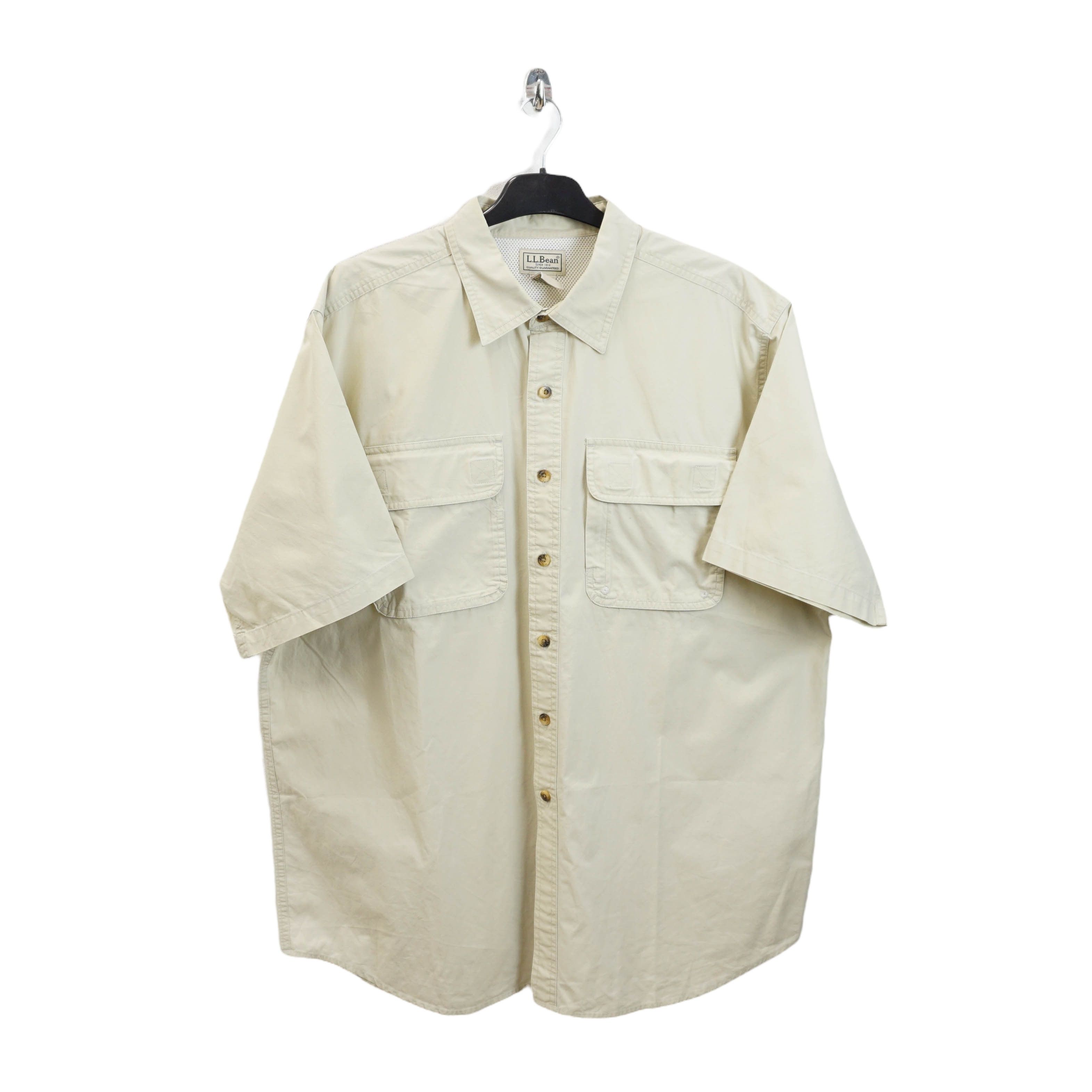 L.L. Bean Archive Gorpcore/Techwear Beige S/S Shirt Size US XL / EU 56 / 4 - 1 Thumbnail