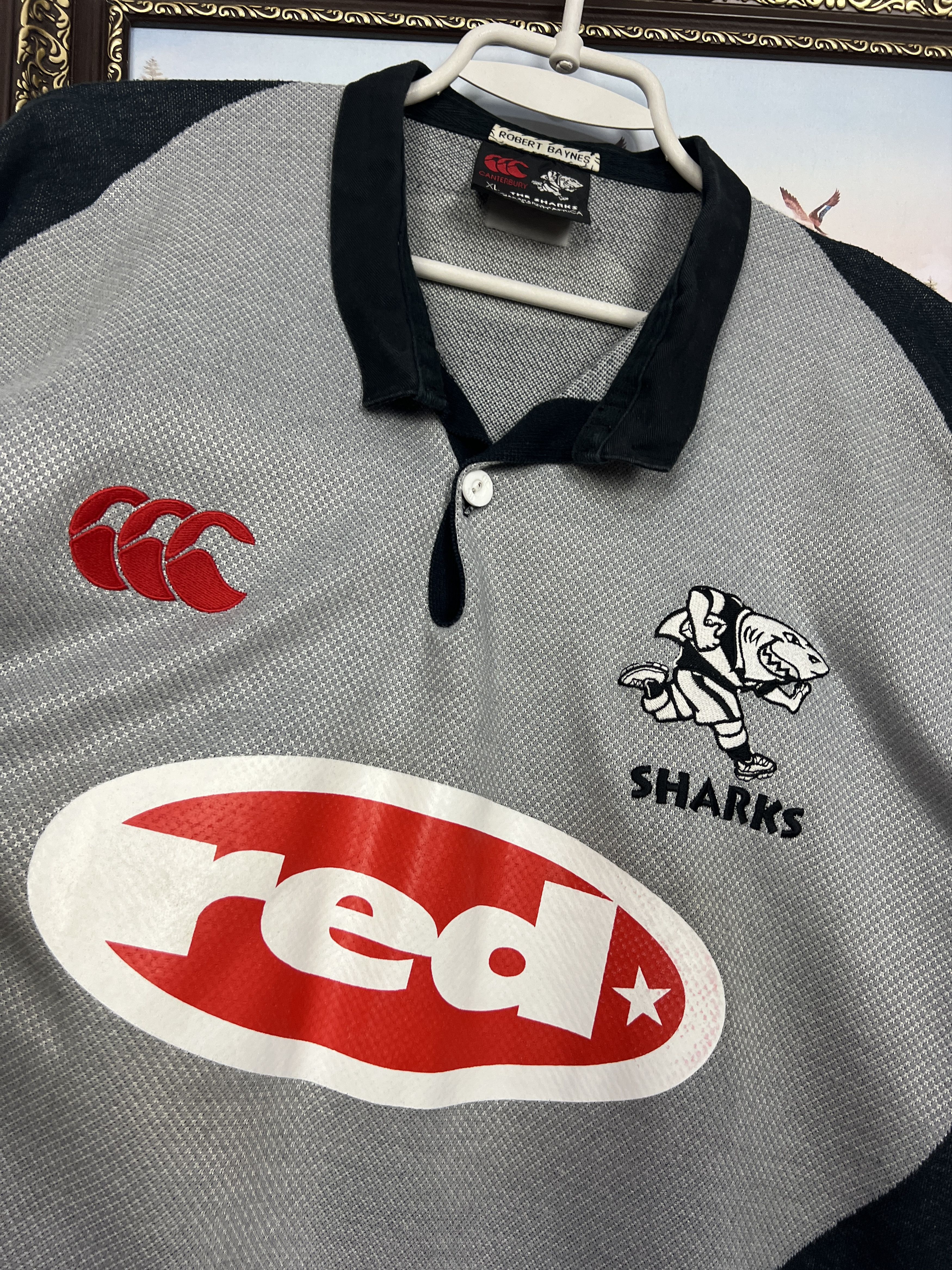 Vintage Canterbury Natal Sharks Rugby Union Jersey Trikot Shirt Size US XL / EU 56 / 4 - 3 Thumbnail