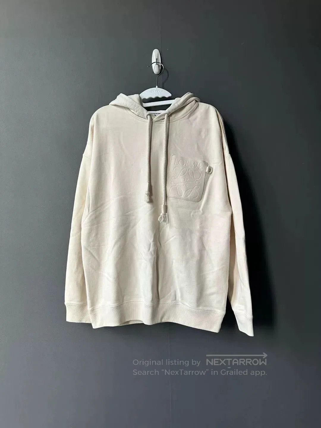 Loewe Loewe White Leather Patch Hoodie. Size US S / EU 44-46 / 1 - 1 Thumbnail
