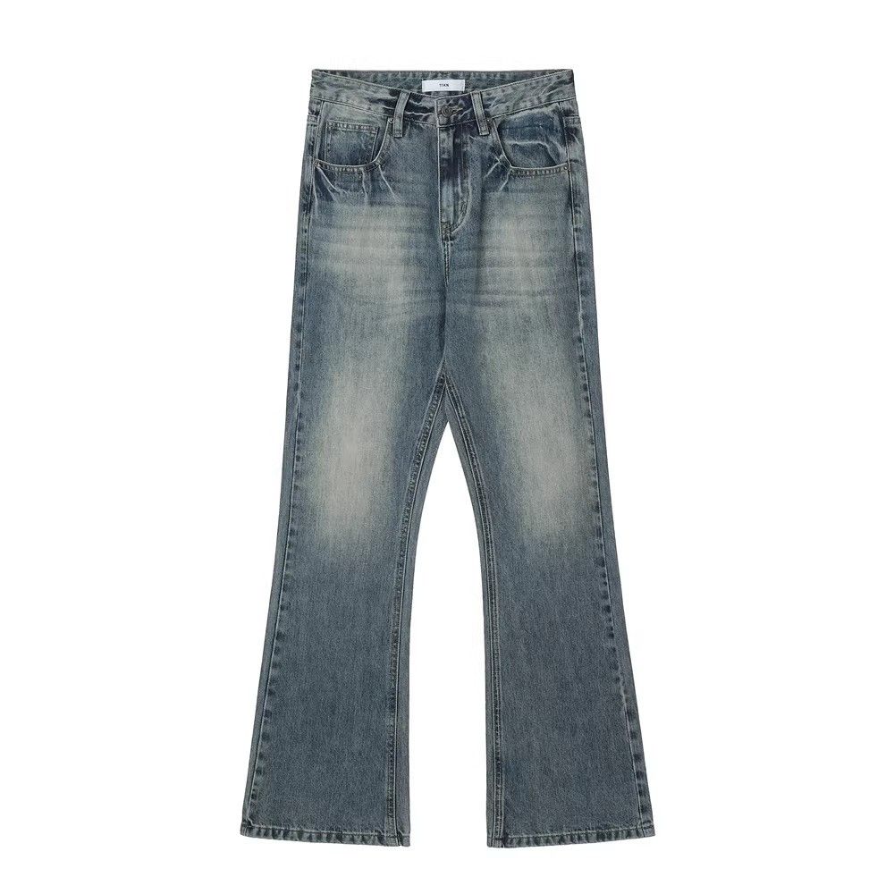 Japanese Brand vintage fashion loose flared contrast washed jeans Size US 32 / EU 48 - 1 Thumbnail