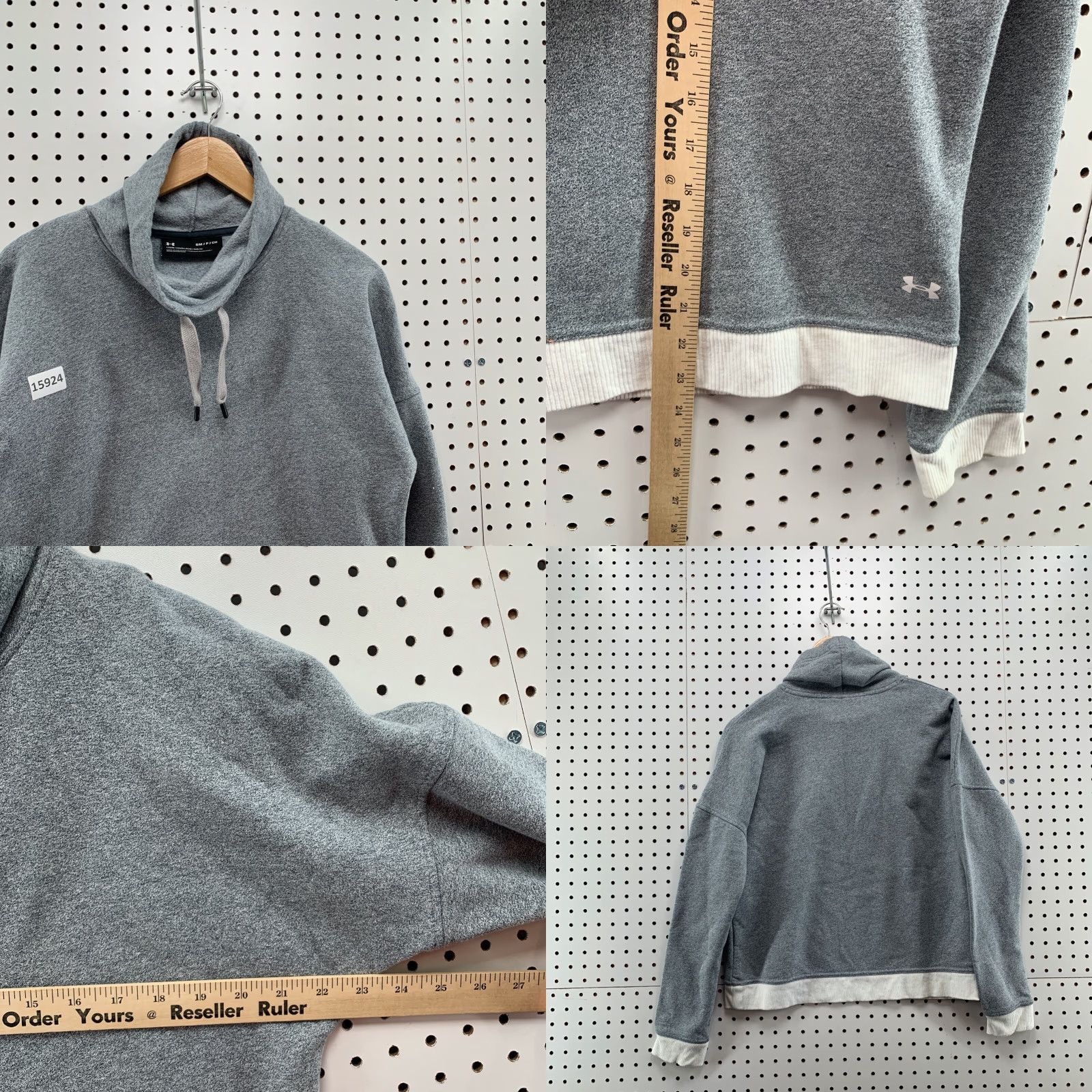 Under Armour Under Armour Sweatshirt Womens Small Loose Long Sleeve Cowl Neck Gray Ladies Size S / US 4 / IT 40 - 8 Thumbnail