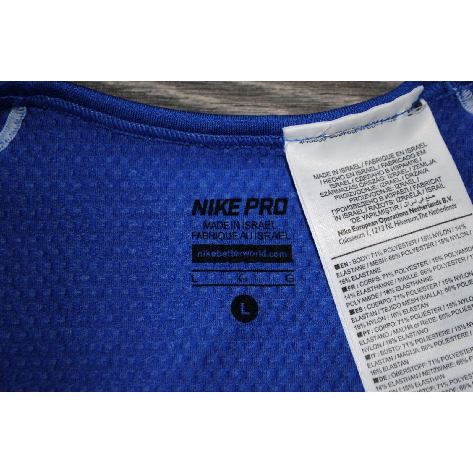 Nike WOMENS NIKE PRO HYPERCOOL LIMITLESS TRAINING TOP SHIRT JERSEY SIZE LARGE BLUE Size L / US 10 / IT 46 - 2 Thumbnail