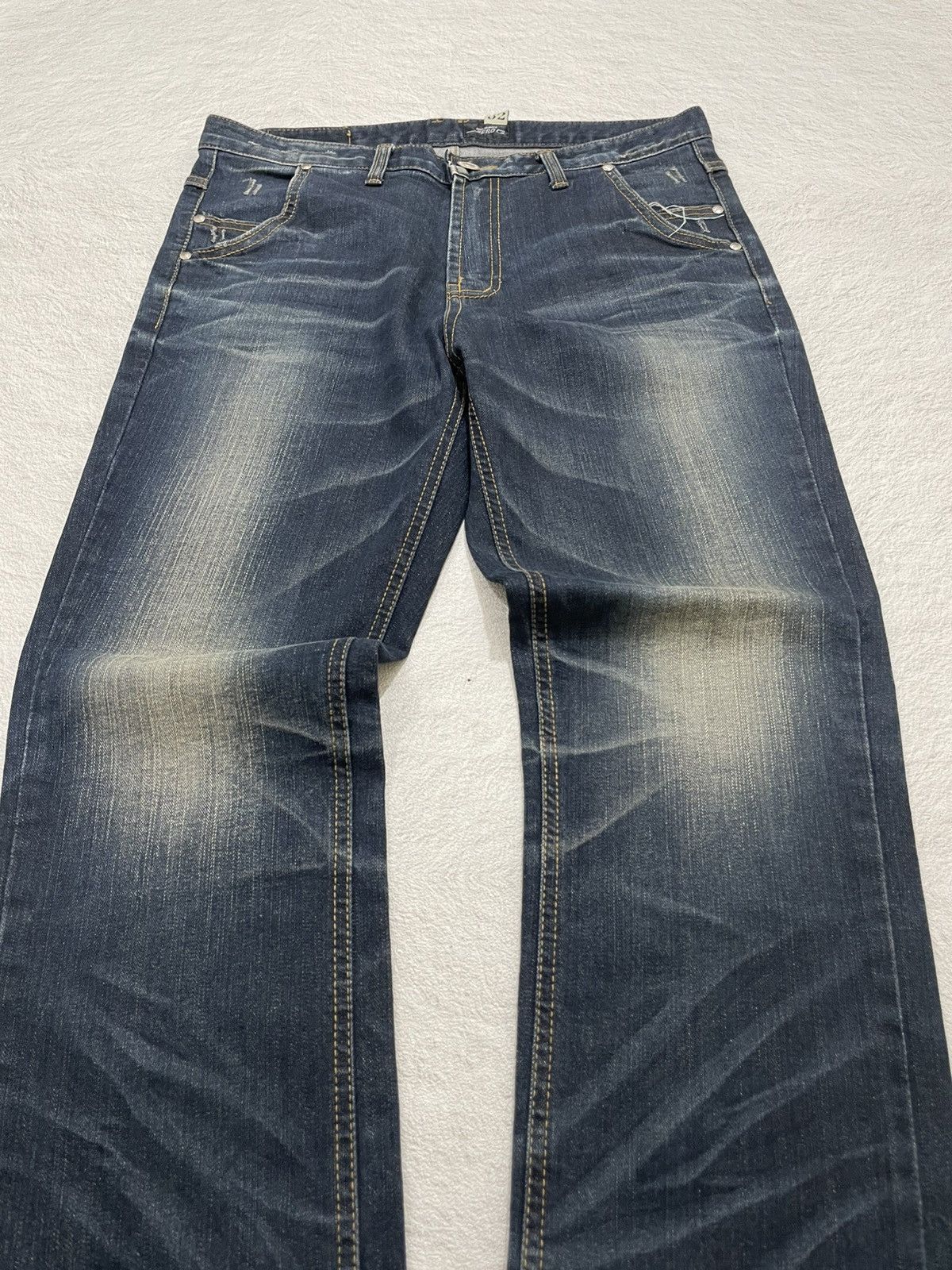 If Six Was Nine 2000s Zero-G Distressed Fading Denim Y2K Size US 32 / EU 48 - 2 Thumbnail
