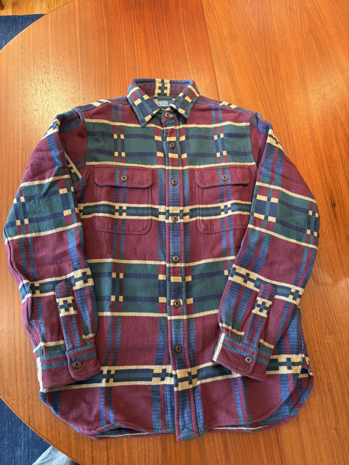 Polo Ralph Lauren POLO RALPH LAUREN HEAVYWEIGHT FLANNEL SHIRT SMALL Size US S / EU 44-46 / 1 - 1 Thumbnail