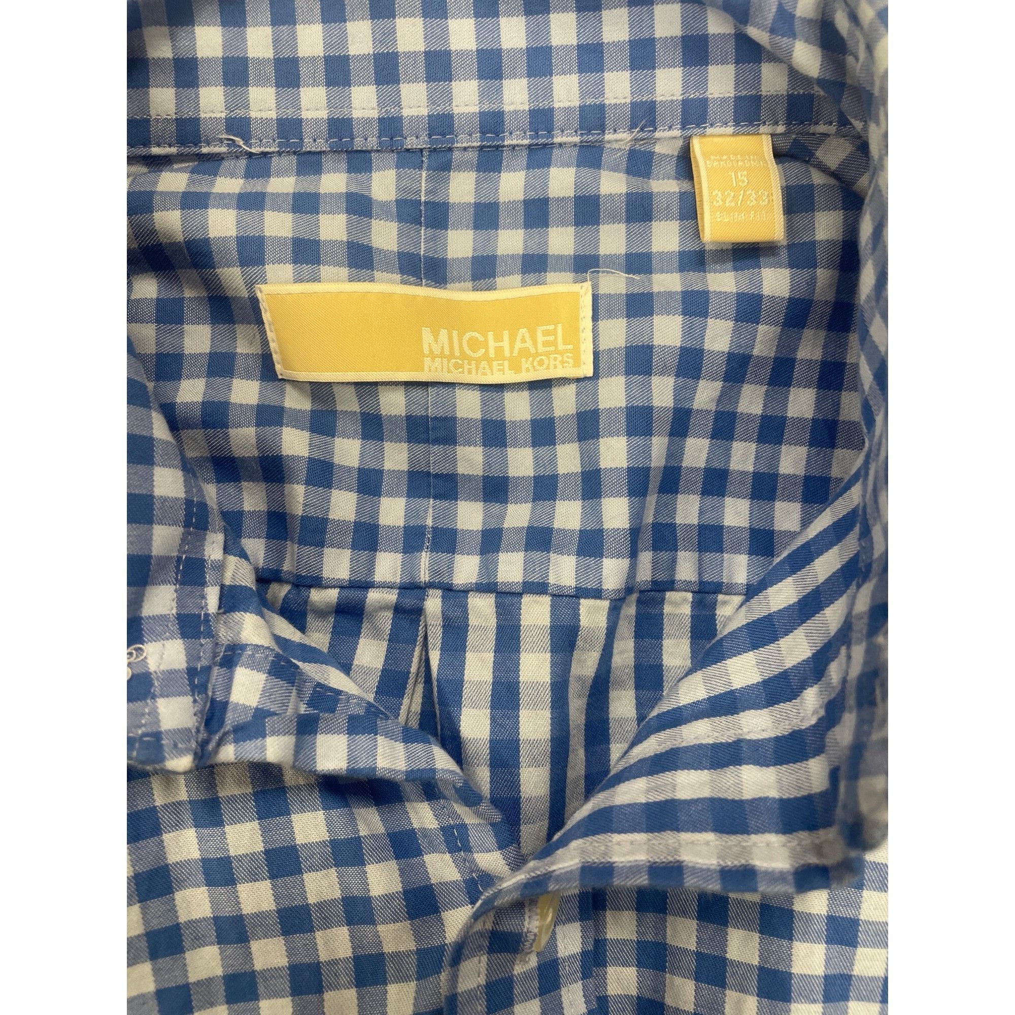 Michael Kors Michael Kors Men's Long Sleeve Button up Shirt Blue Size 15 Size US M / EU 48-50 / 2 - 3 Thumbnail
