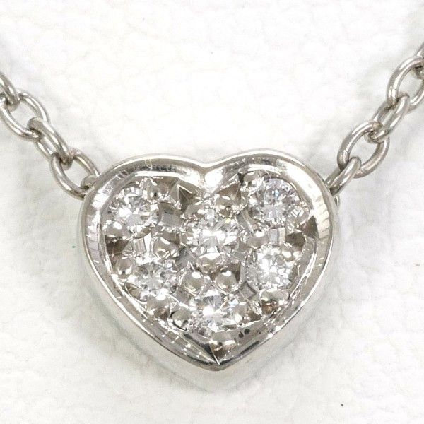 Luxuness Star Jewelry K18Wg Necklace Diamond Metal Necklace in Silver, Women's