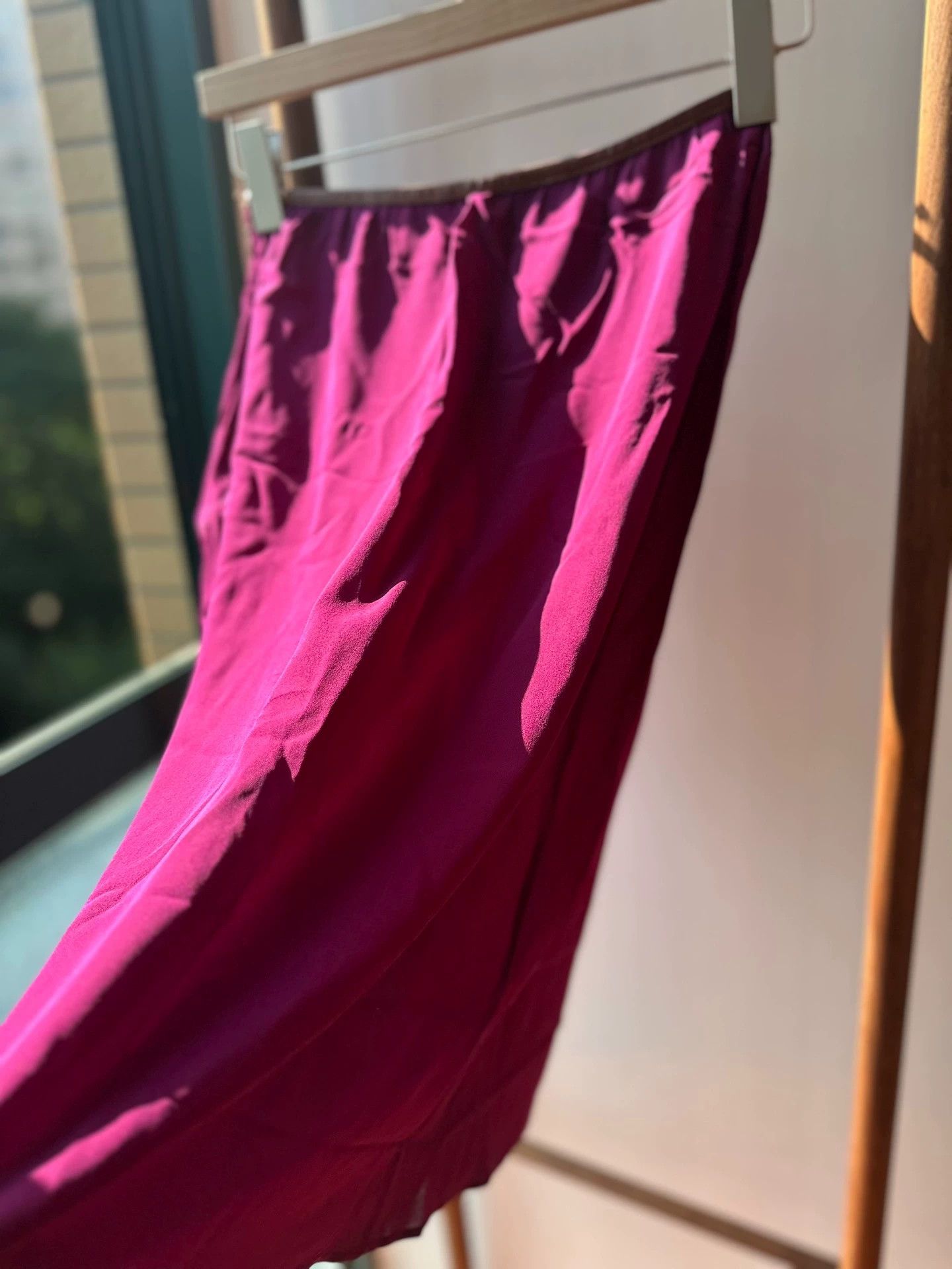 Prada Prada Silk & Leather Sheer Midi Skirt 38 98 New Size 26" / US 2 / IT 38 - 5 Thumbnail