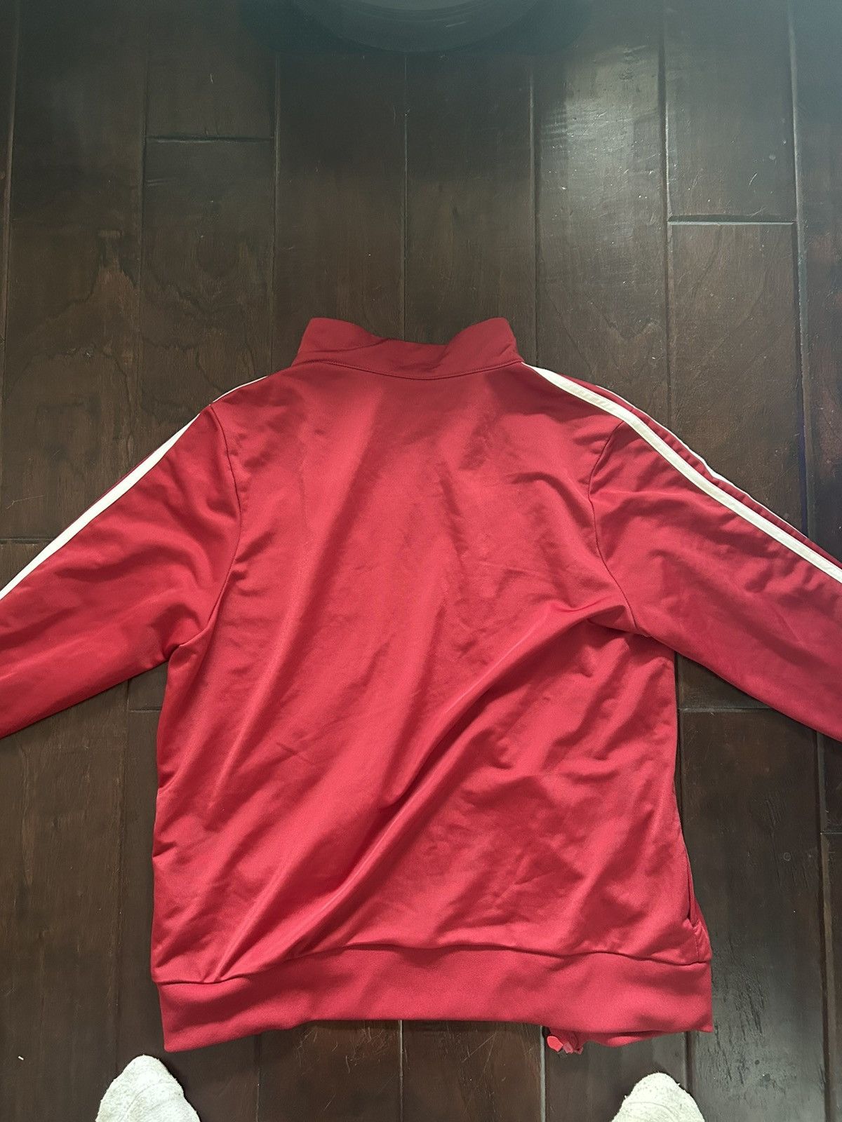 Adidas Y2K Stylish Adidas Track Coat Red and White Size US M / EU 48-50 / 2 - 6 Thumbnail