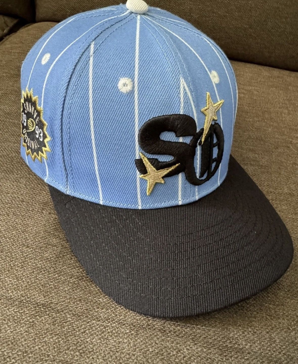 Other SWAYVE ORIGINAL - SnapBack hat BLUE & WHITE PINSTRIPE HAT Size ONE SIZE - 1 Thumbnail