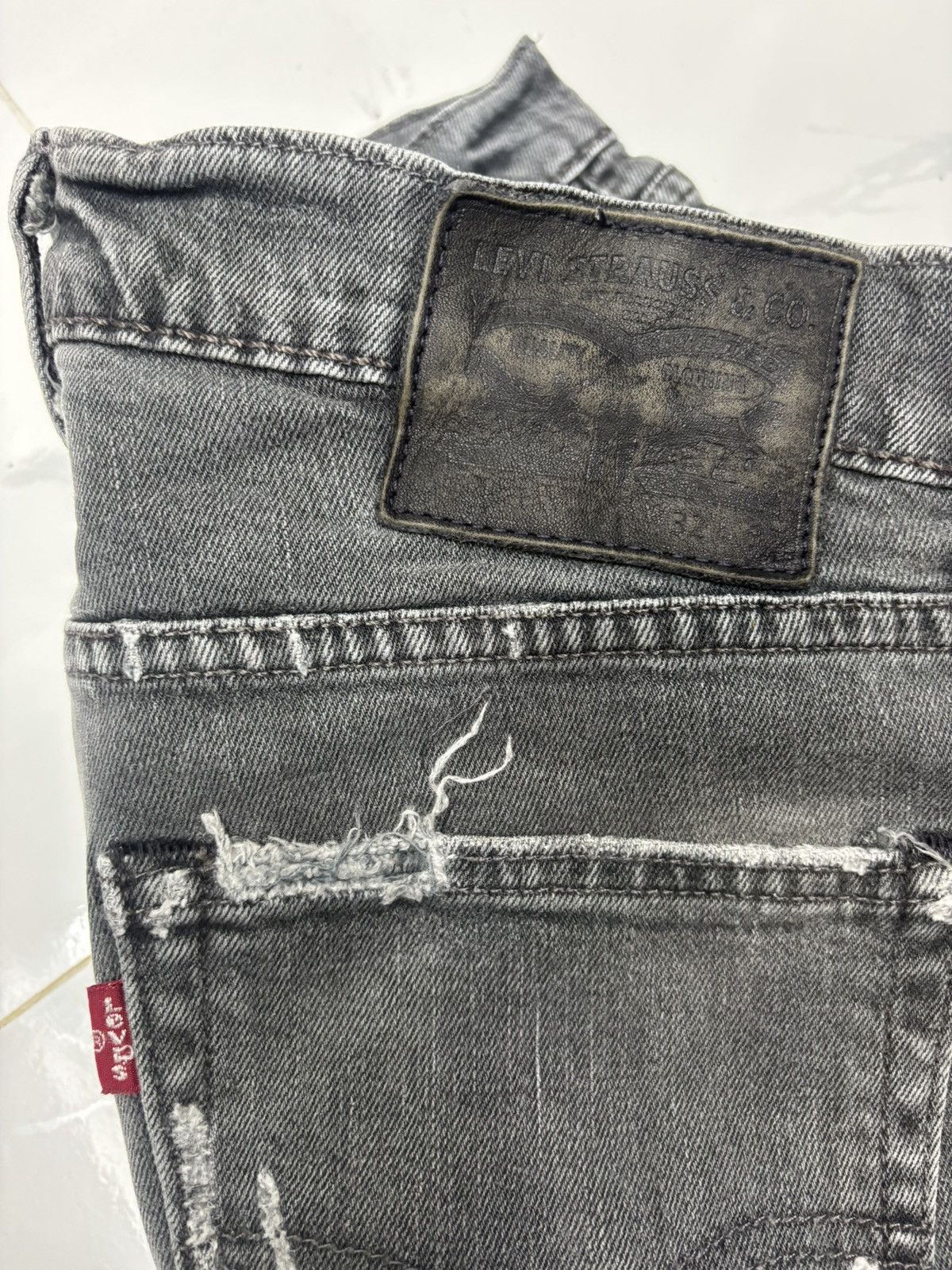 Kapital VINTAGE LEVIS SUPER FADED BLACK DISTRESSED DENIM Size US 32 / EU 48 - 12 Thumbnail