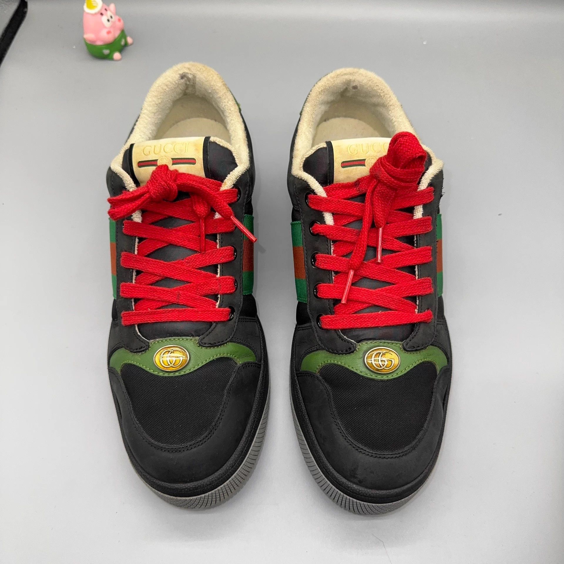 Gucci Gucci Screener GG Enamel Black Sneakers Size US 8 / EU 41 - 2 Thumbnail