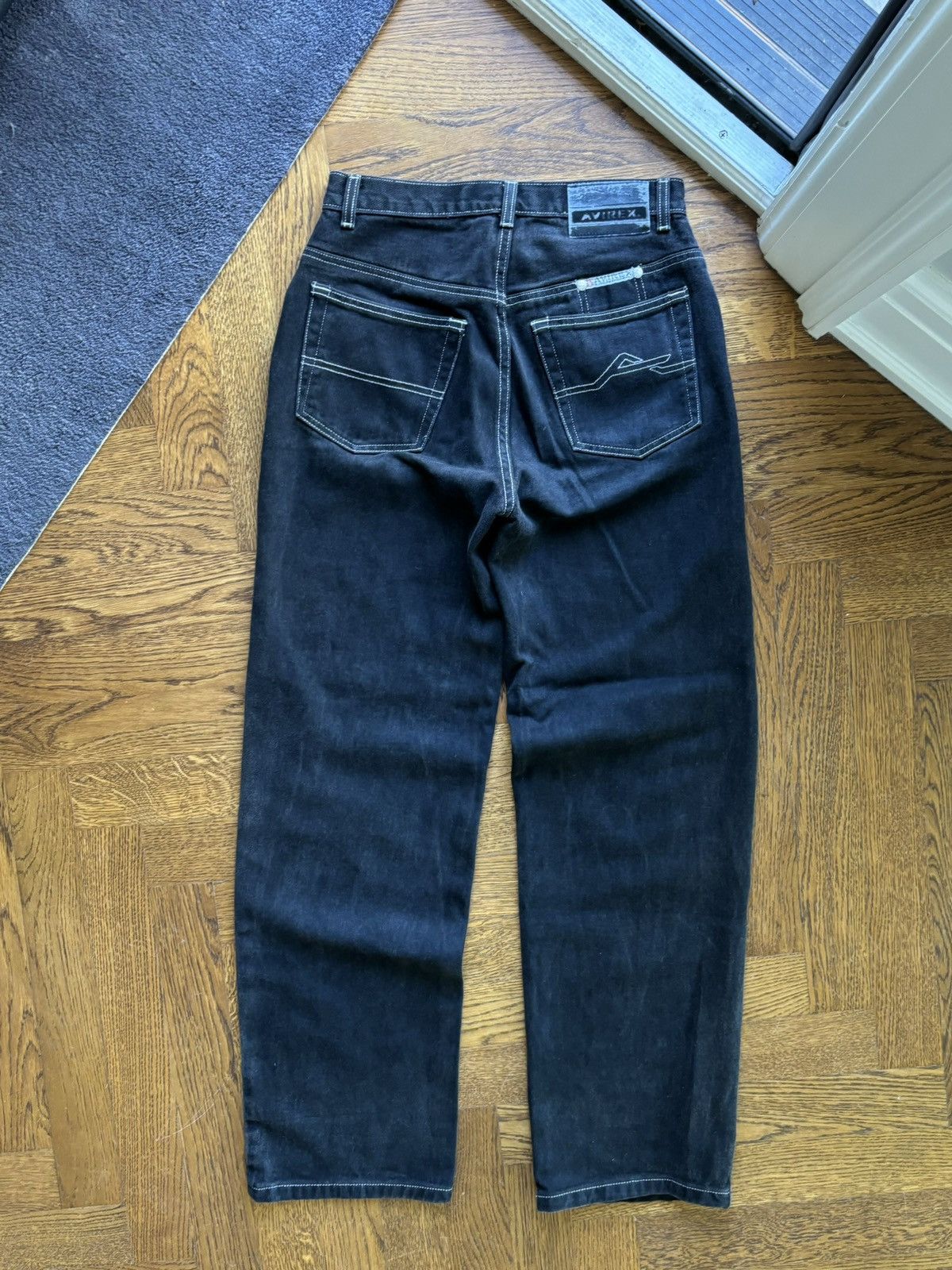 Avirex × Vintage Vintage Avirex Jeans 1990s 2000s Faded Black Denim Paco Y2K Size US 28 / EU 44 - 13 Thumbnail