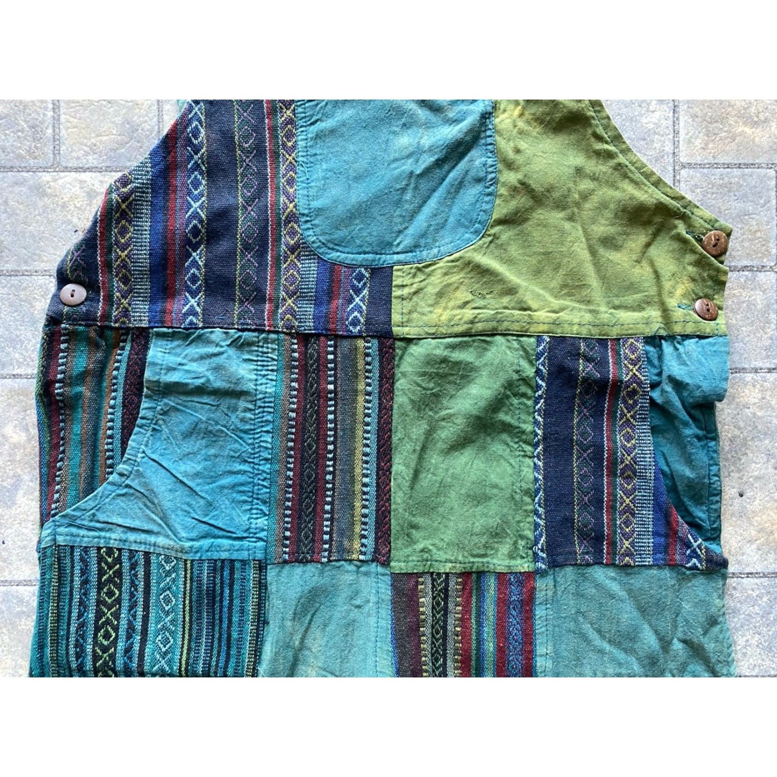 Kathmandu Kathmandu Romper Women’s S Patchwork Sleeveless Multicolor Flaws Wear Size 28" / US 6 / IT 42 - 3 Thumbnail