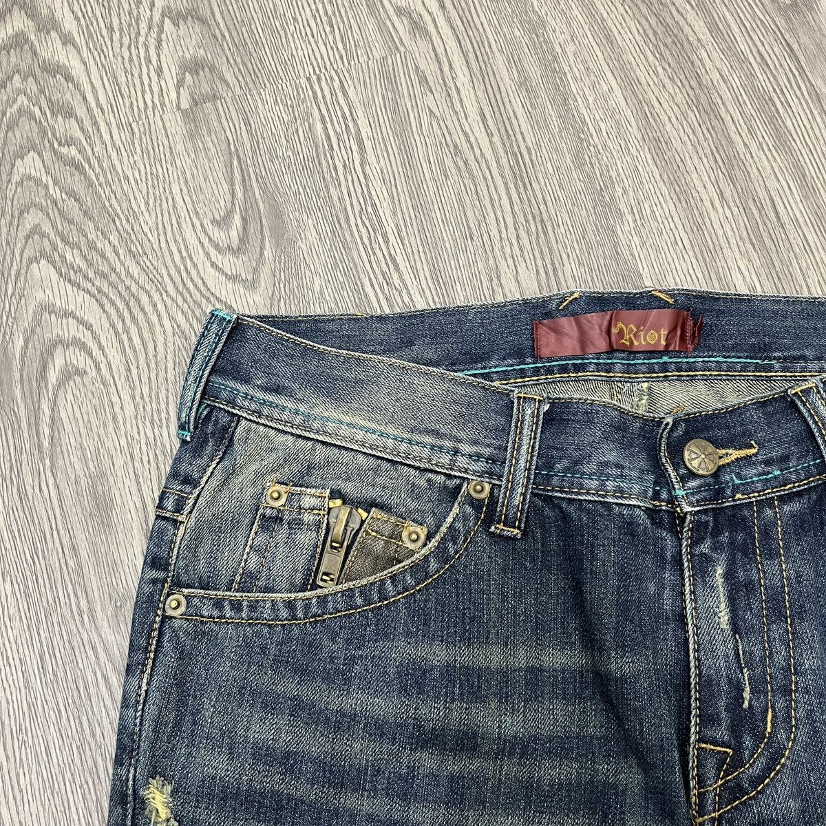 14th Addiction Riot - Thrashed Fading Denim ifsix Lgb Style shibuya tokyo Size US 30 / EU 46 - 5 Thumbnail