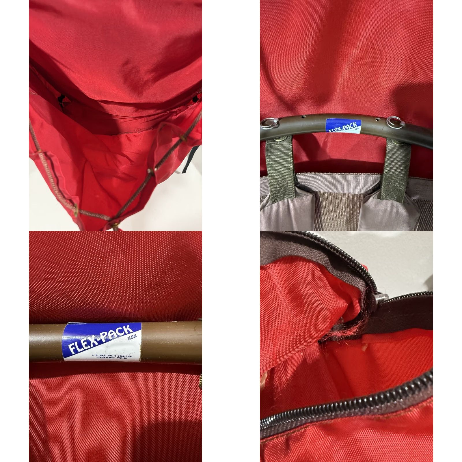 Vintage VINTAGE Alpine Designs Backpack Unisex Adults 14"W 20"H 8"D Red External Frame Nylon Hiking Camping Trail USA Size ONE SIZE - 10 Thumbnail