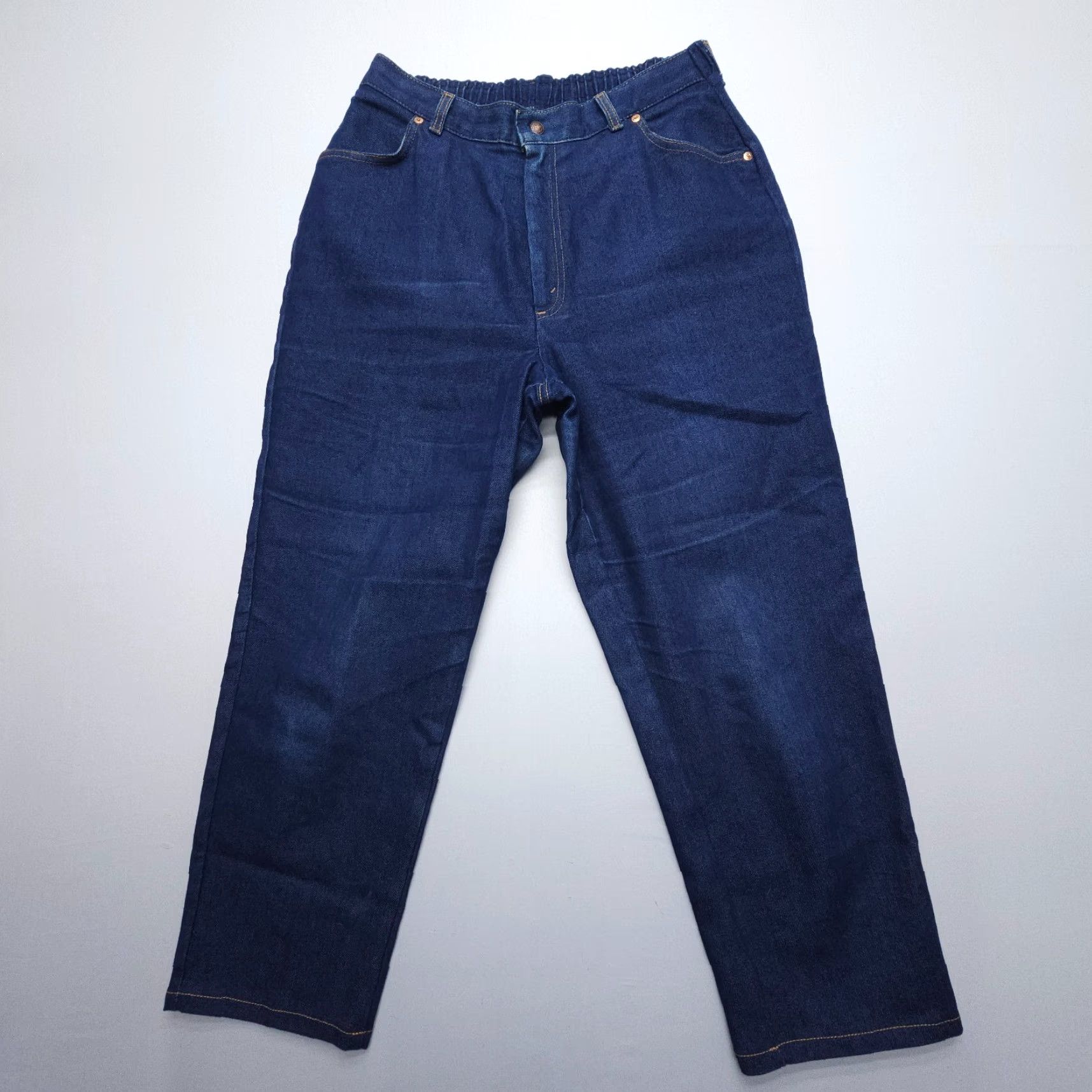 Levi's VINTAGE Levi's Jeans Cropped High Rise Prop Short 31 x 26" Dark Wash 80s 90s Women Blue Denim Size 24" / US 00 / IT 34 - 2 Thumbnail