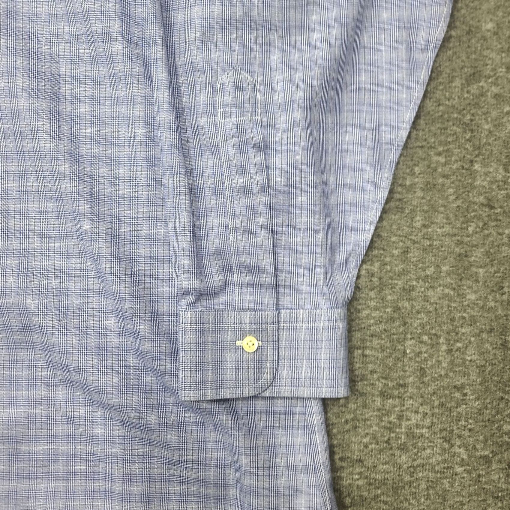 Brooks Brothers Brooks Brothers Regent Fit Shirt Mens 18 34 Blue Check Non Iron Supima Cotton Dress Shirt Button-Down Collar Mens 18 Big & Tall Regular Size US XXL / EU 58 / 5 - 5 Thumbnail