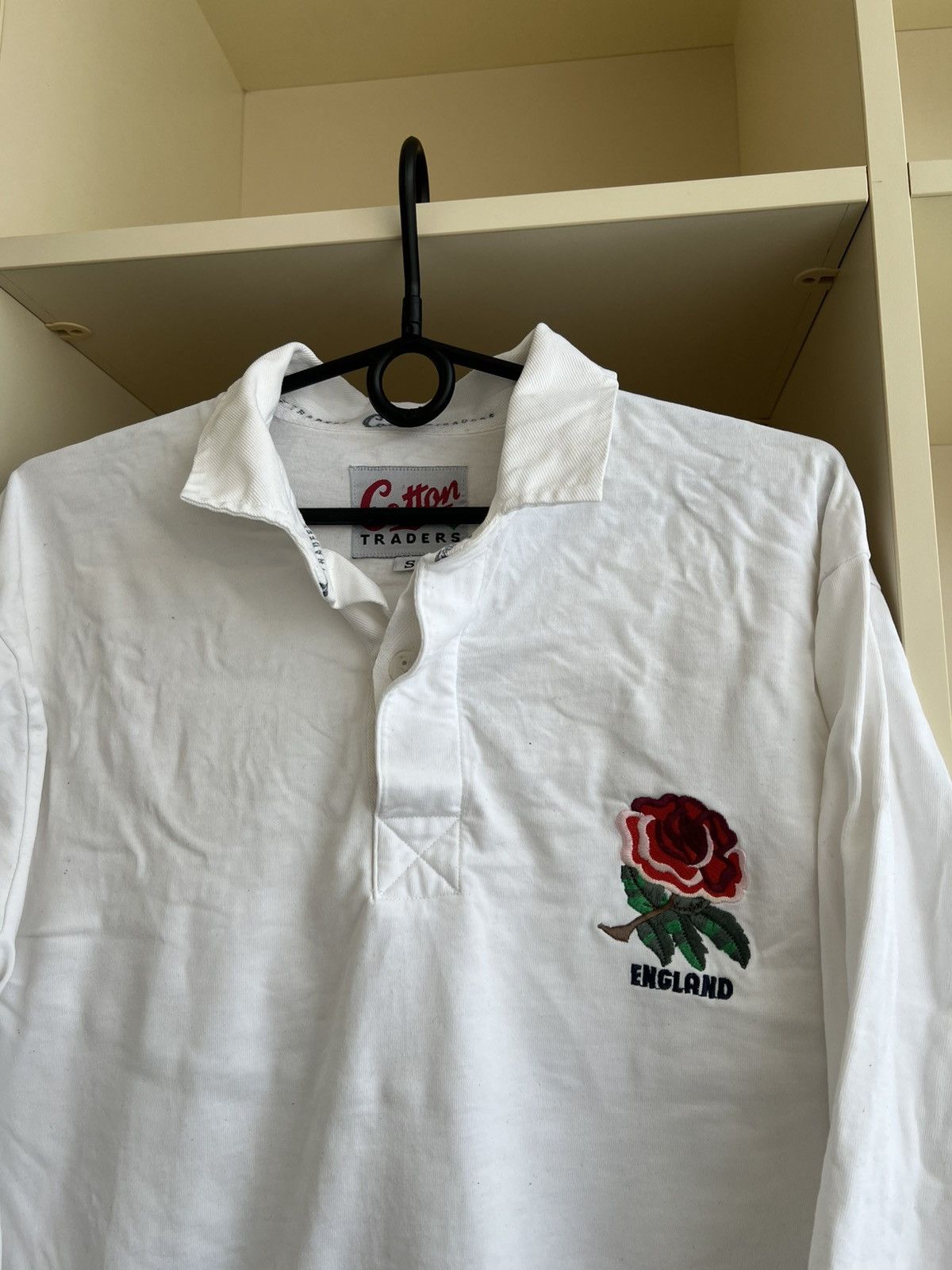 Cotton Traders Vintage Cotton Traders England Rugby Shirt Long Sleeve Rose Size US S / EU 44-46 / 1 - 2 Thumbnail
