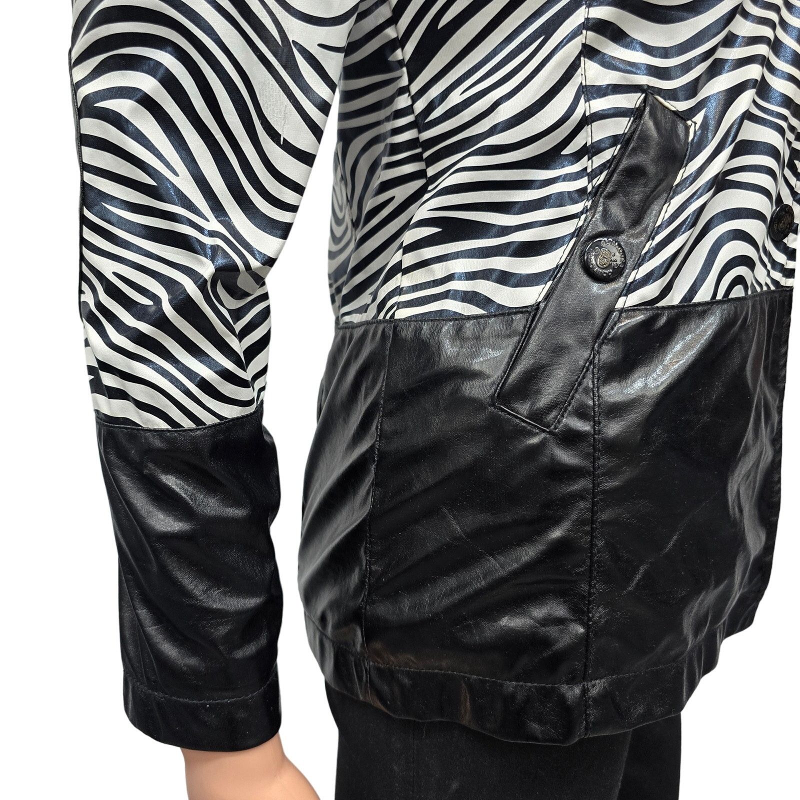 Other Dollhouse Hooded Rain Jacket Animal Print Elbow Patch S/M Size ONE SIZE - 7 Thumbnail