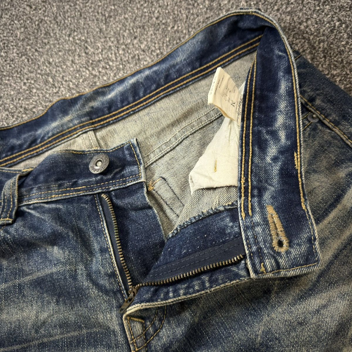 Tornado Mart Flared 🔥🇯🇵 Vintage 90s Diggity Distressed Whisker Jeans Denim Size US 32 / EU 48 - 20 Thumbnail