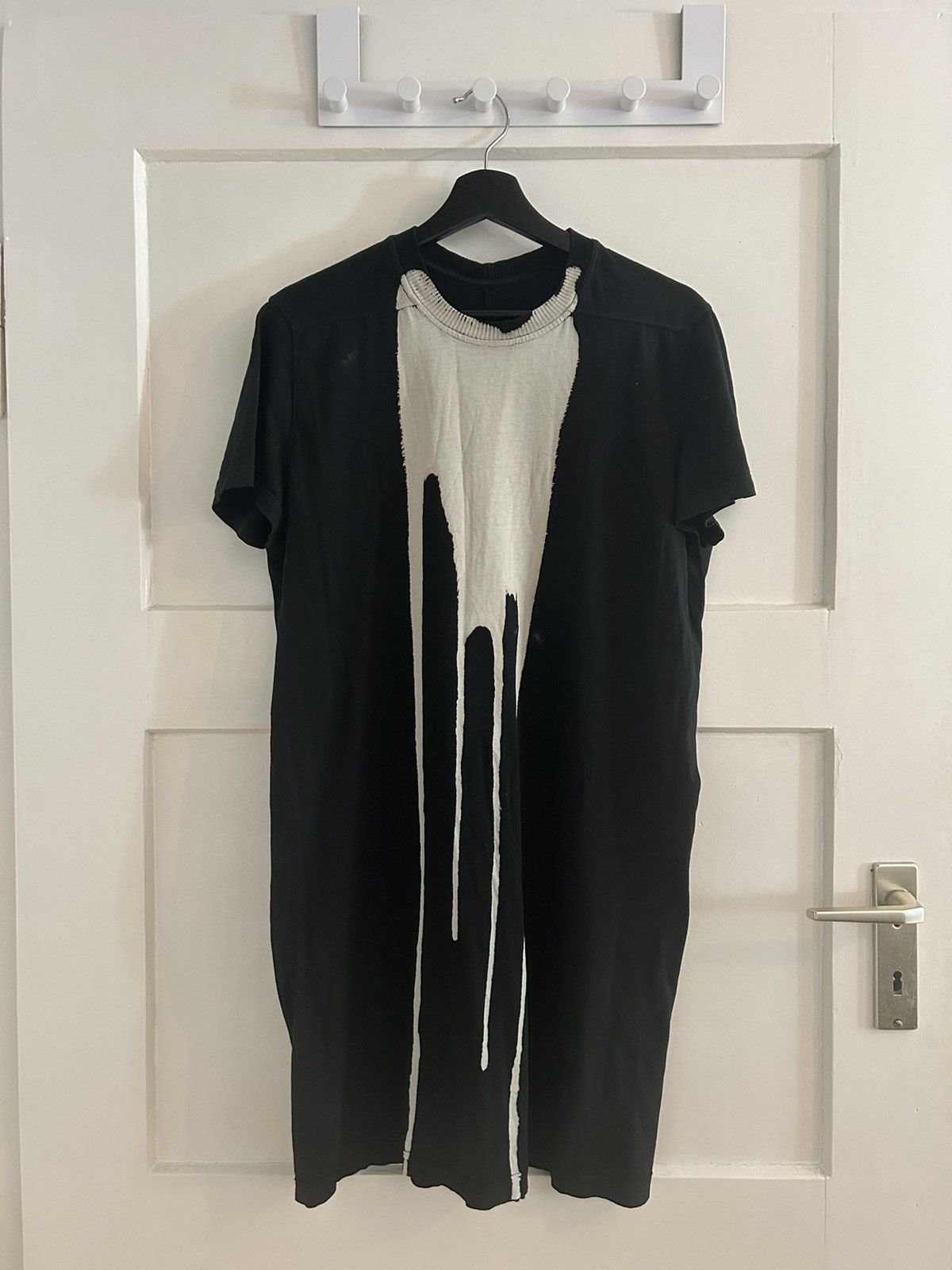 image of Rick Owens Drkshdw Drkshdw Bleach Drip Shirt in Black, Men's (Size Large)