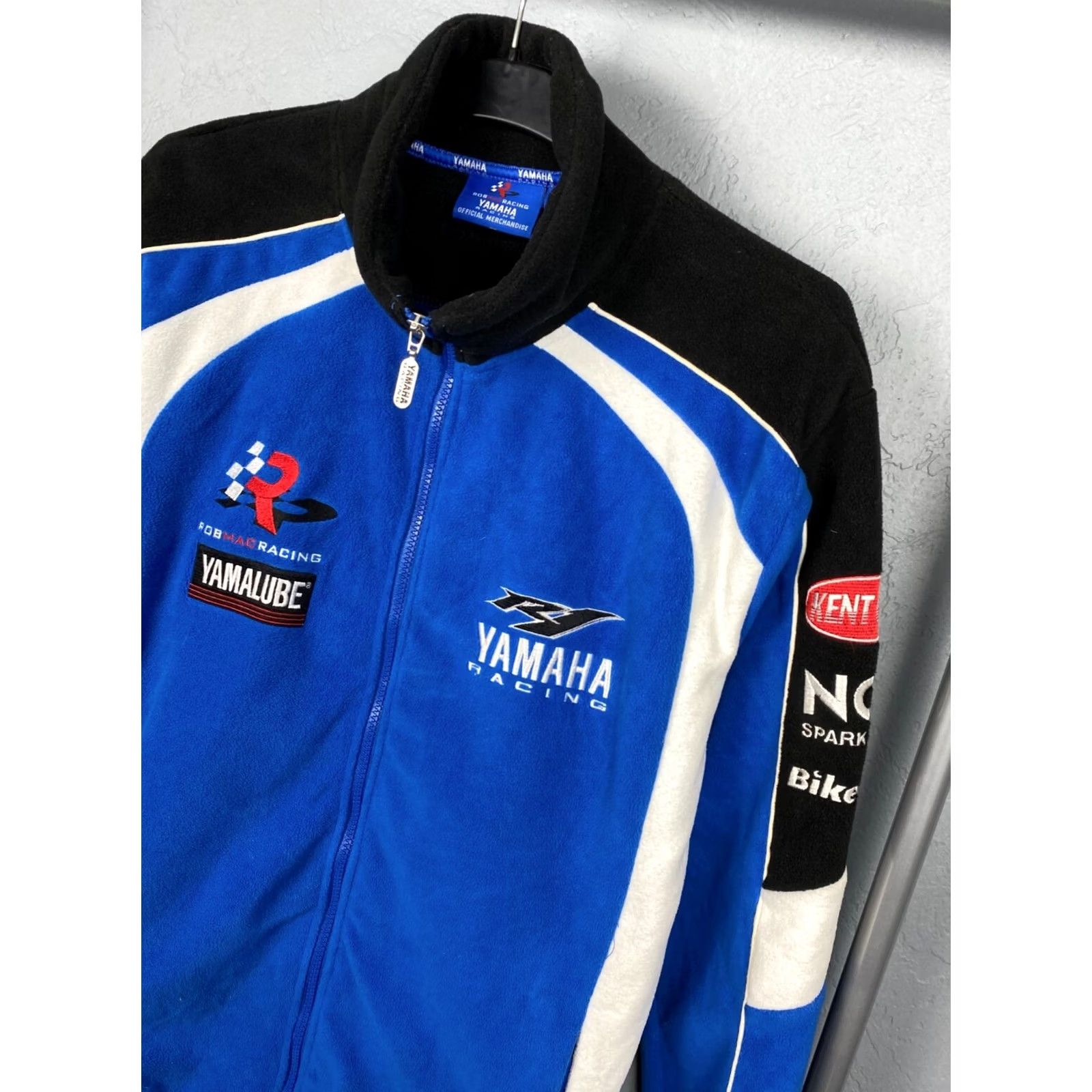 Yamaha Yamaha Racing Team Vintage Mens Fleece Jacket Size S Blue Embroidered Logo Zipper Jacket Men S Fleece Racing 90s Size US S / EU 44-46 / 1 - 2 Thumbnail