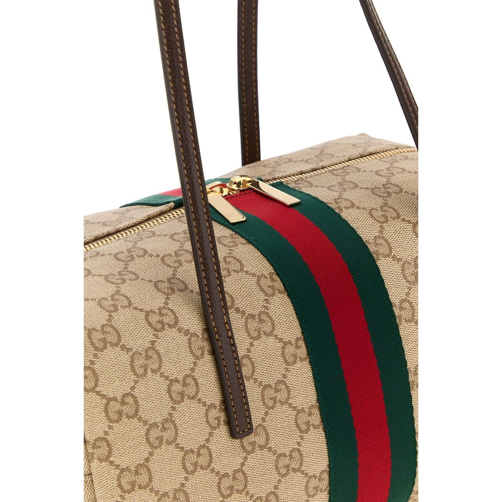 Gucci Gucci Melrose Medium $2000 Sand GG Canvas Boston Bag New & A Size ONE SIZE - 4 Thumbnail