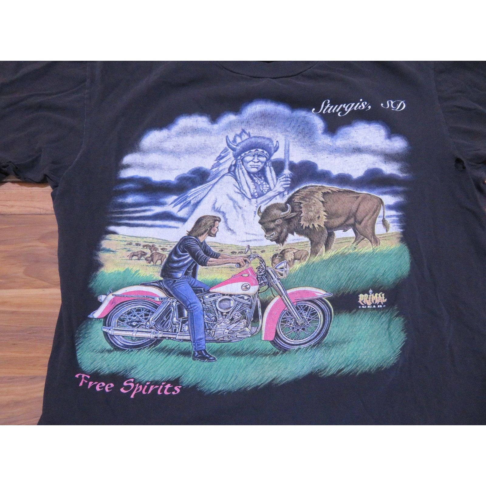 Other Vintage Sturgis 1996 Free Spirits Motorcycle Bison Sz L Size US L / EU 52-54 / 3 - 2 Thumbnail