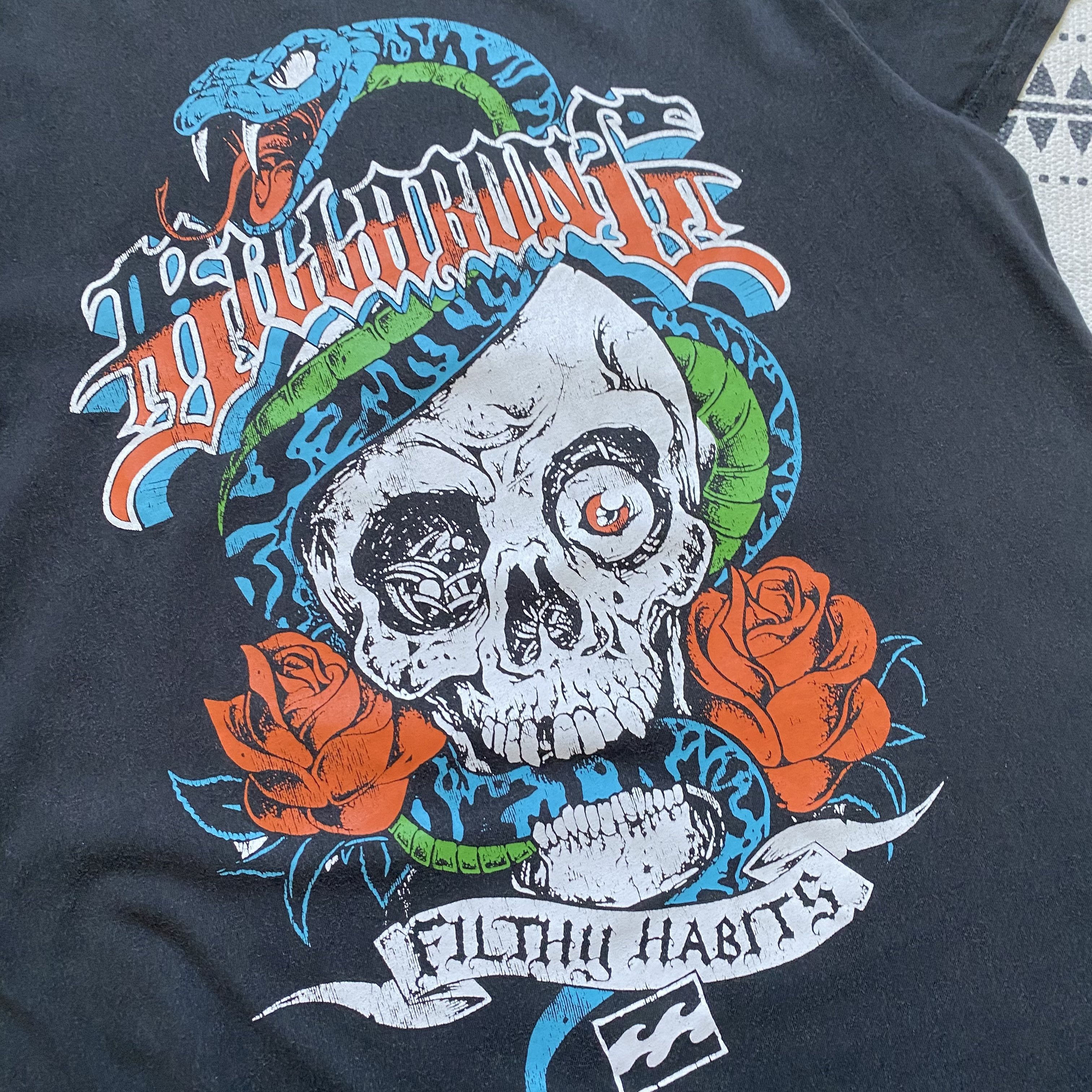 Billabong Vintage 2000s Faded Billabong tee No Fear Ed Hardy vibe Size US M / EU 48-50 / 2 - 6 Thumbnail
