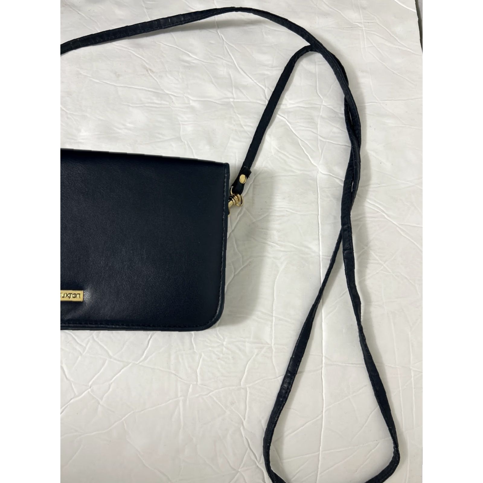 Vintage VINTAGE Buxton Crossbody Small Blue Leather Purse 7.5x4x2 Women Bag Buxton Crossbody Blue 7.5x4x2 Size ONE SIZE - 4 Thumbnail