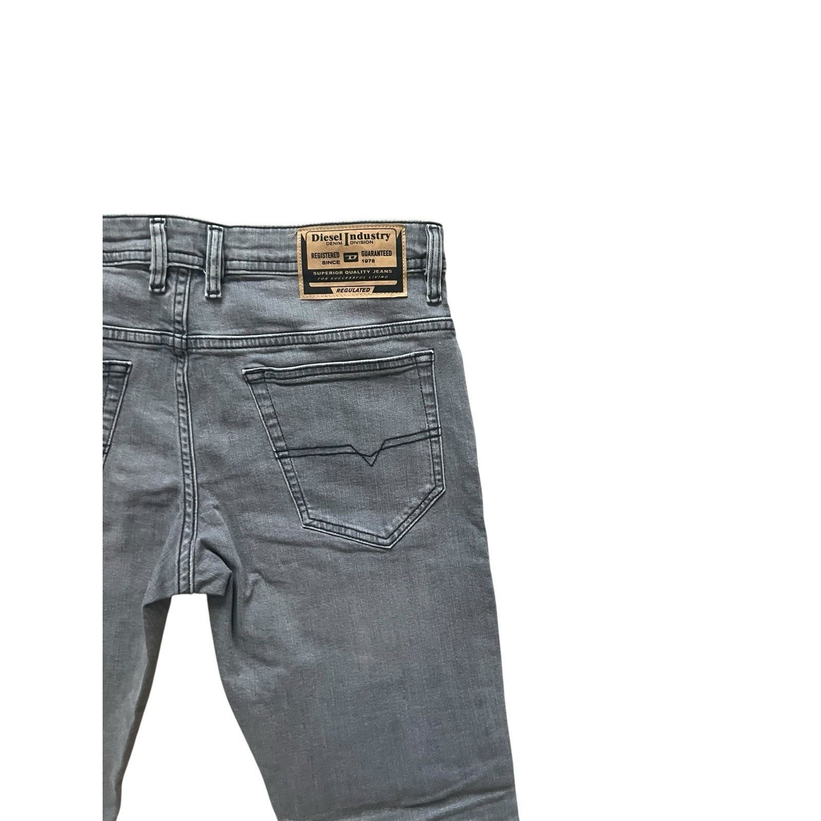 Diesel Diesel Mens Thommer Slim Fit Jeans RB068 Grey Size 34/32 Size US 34 / EU 50 - 4 Thumbnail