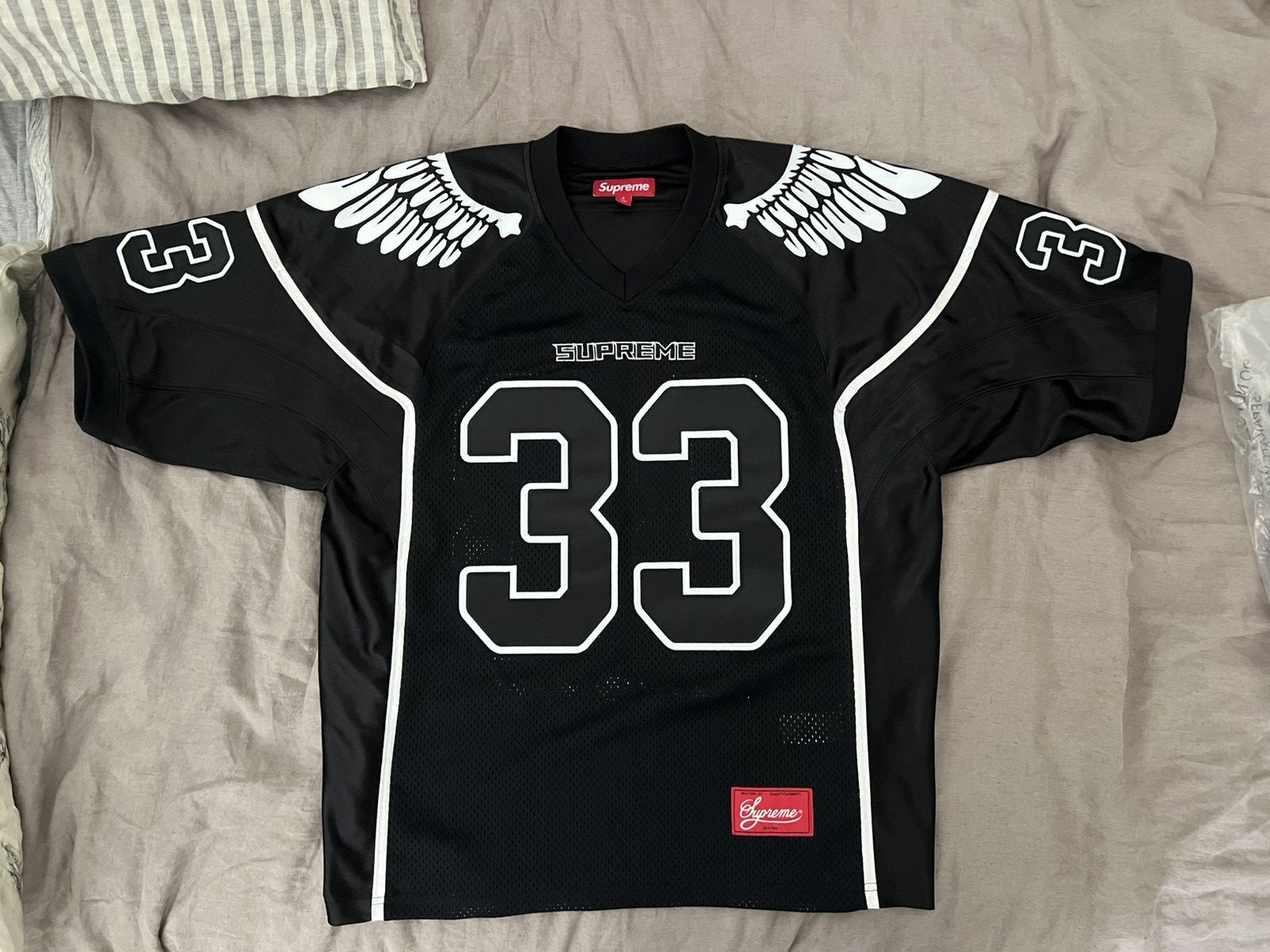 Supreme Supreme Find God Football Jersey SS26 White | Grailed