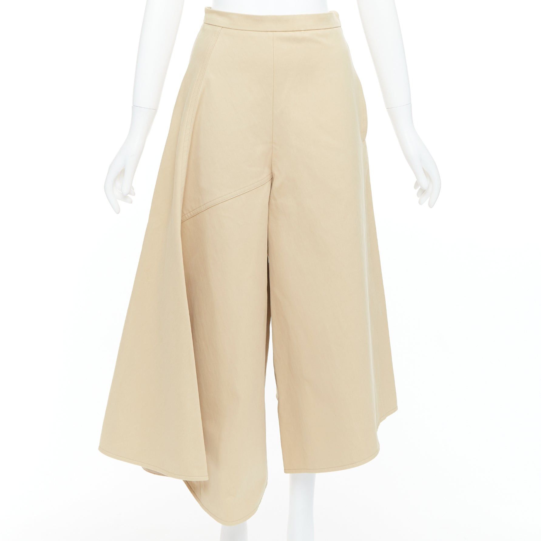 Ports 1961 PORTS 1961 beige cotton asymmetric wide cropped culottes pants IT38 XS Size 28" / US 6 / IT 42 - 1 Thumbnail