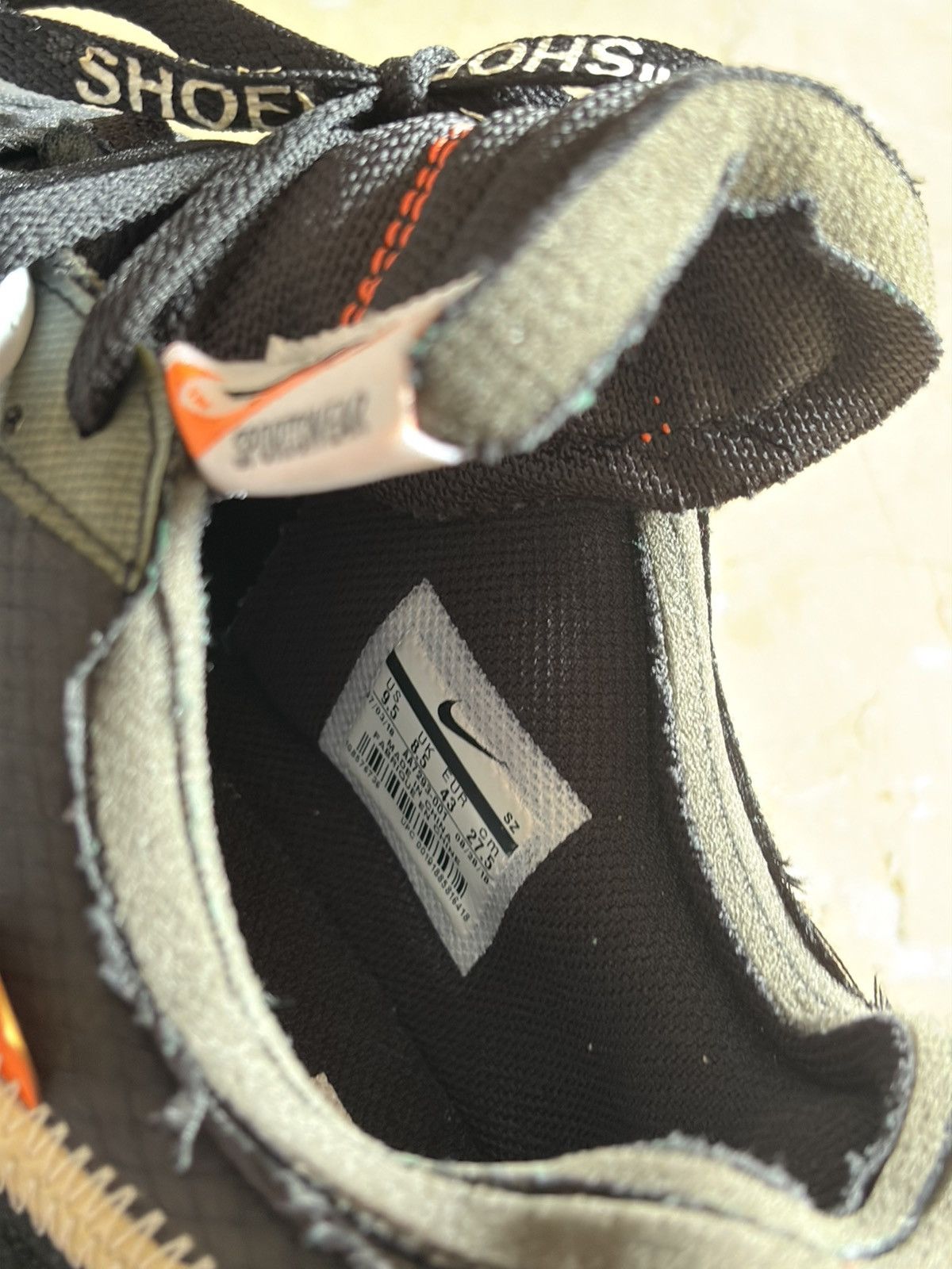 Nike × Off-White Nike Off White Air Max 90 Black Size US 9.5 / EU 42-43 - 6 Thumbnail